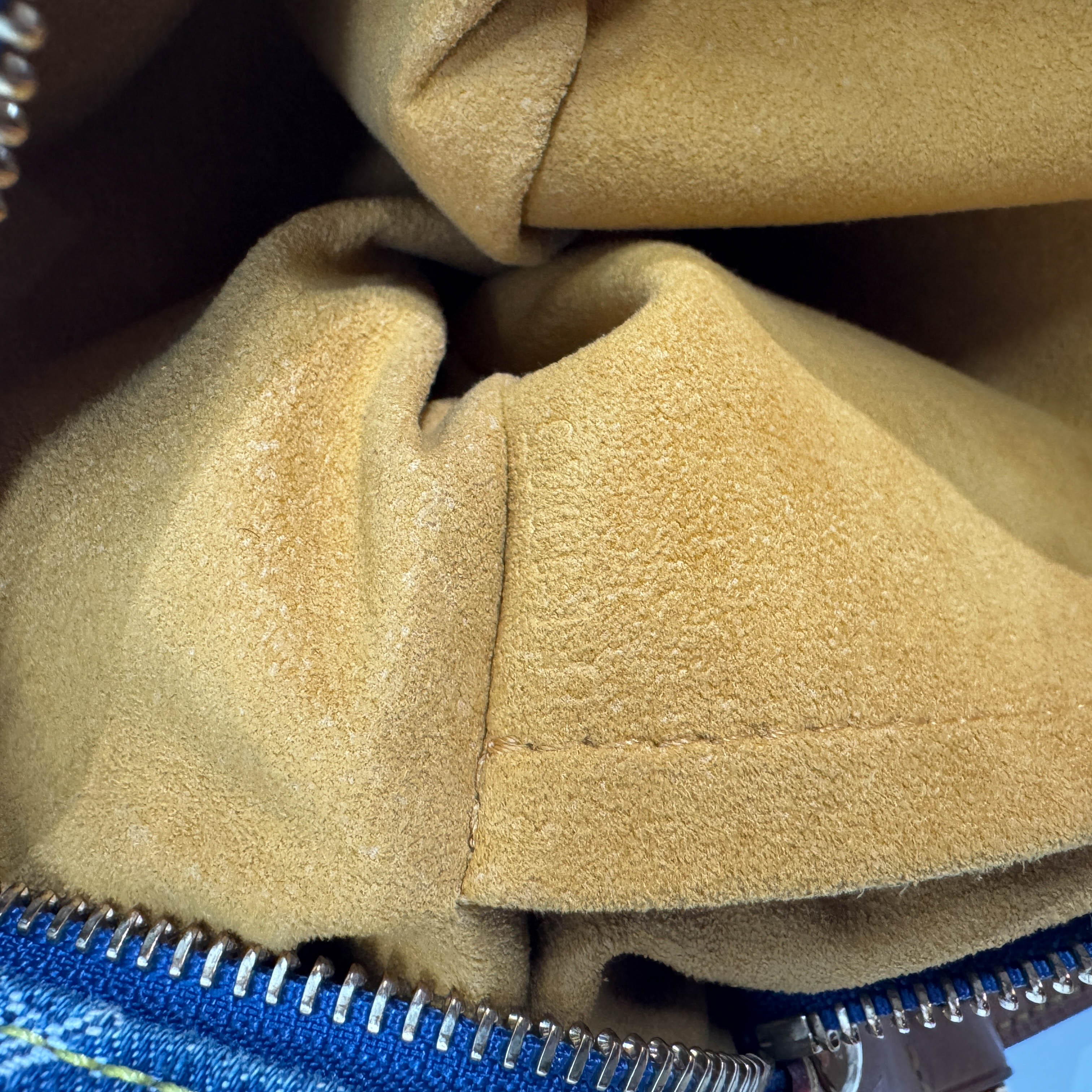 Baggy Blue Monogram Denim Tote Bag