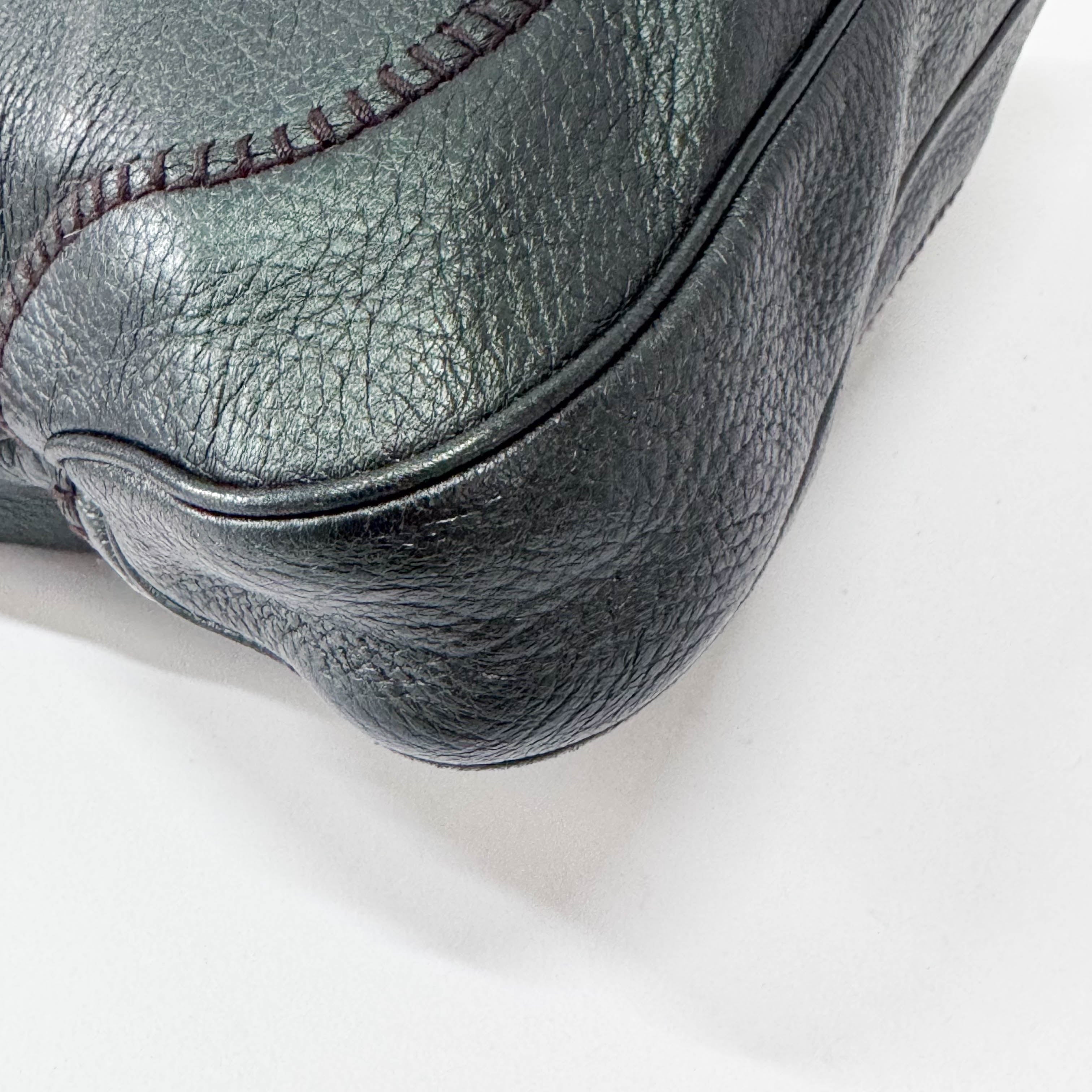 New Jackie Green Leather Shoulder Bag