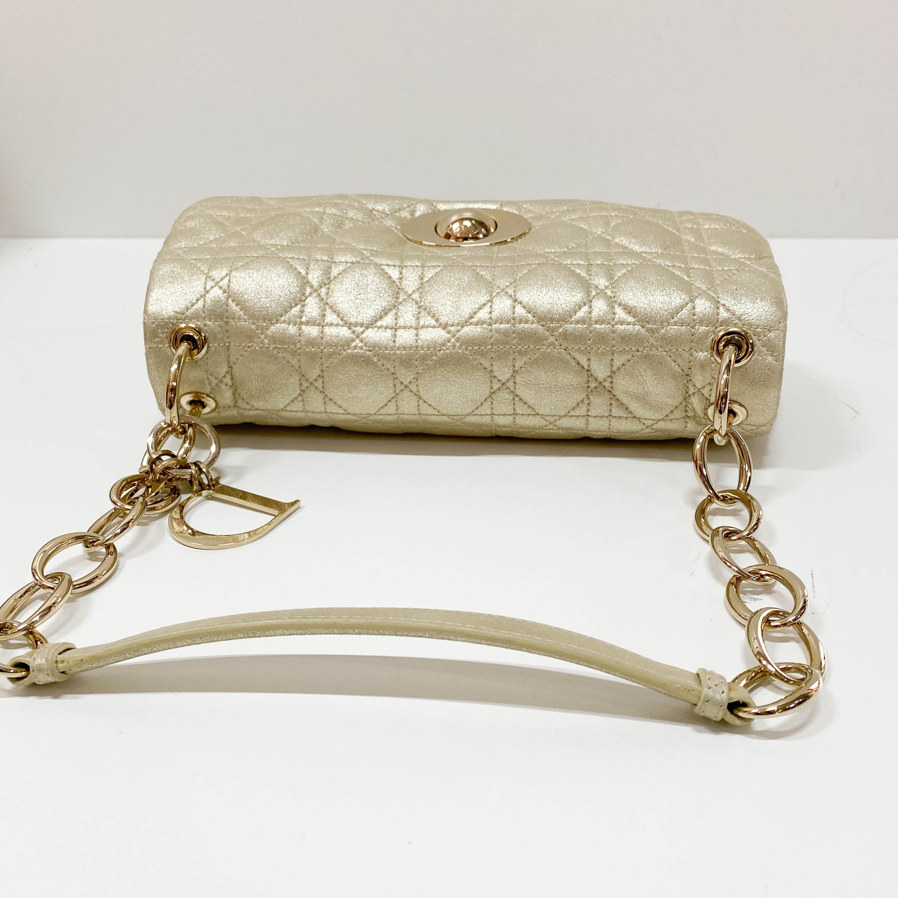 Silver Leather Shoulder Bag