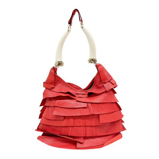 Saint Tropez Mombasa Red Leather Shoulder Bag