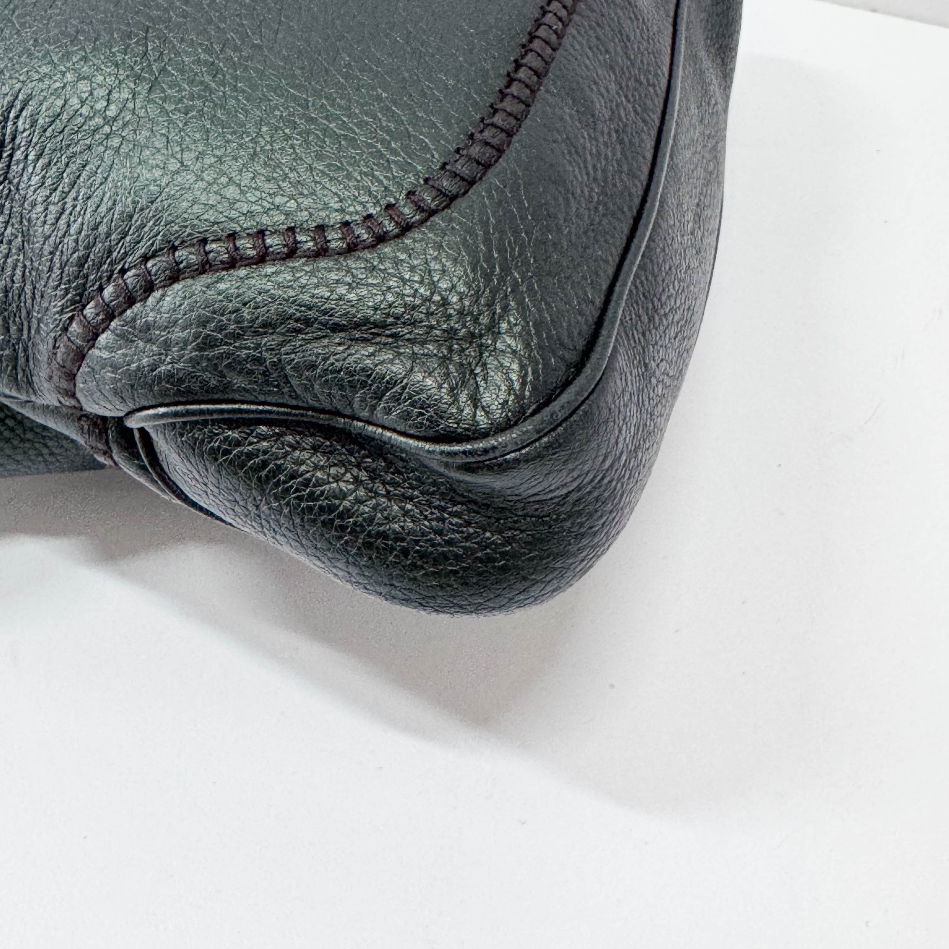 New Jackie Green Leather Shoulder Bag