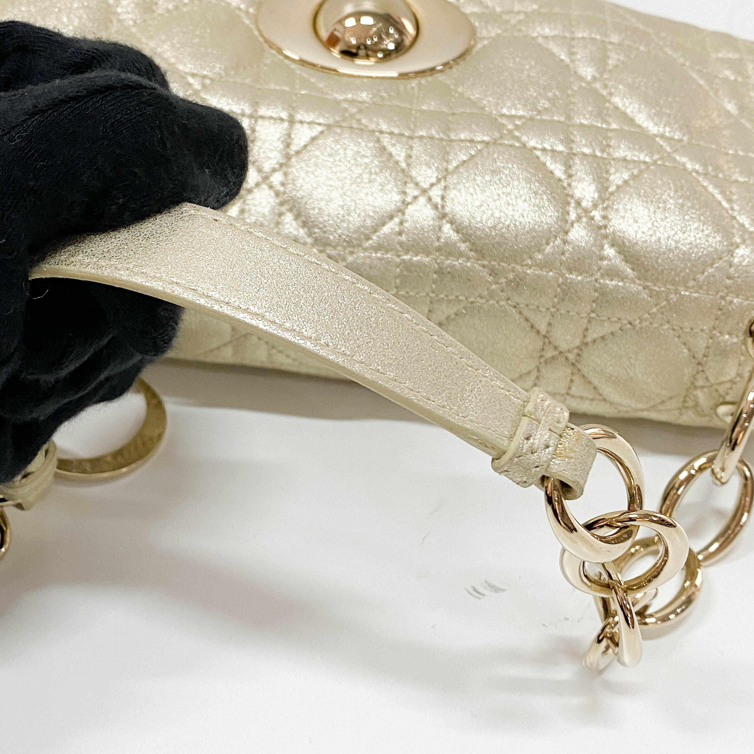 Silver Leather Shoulder Bag