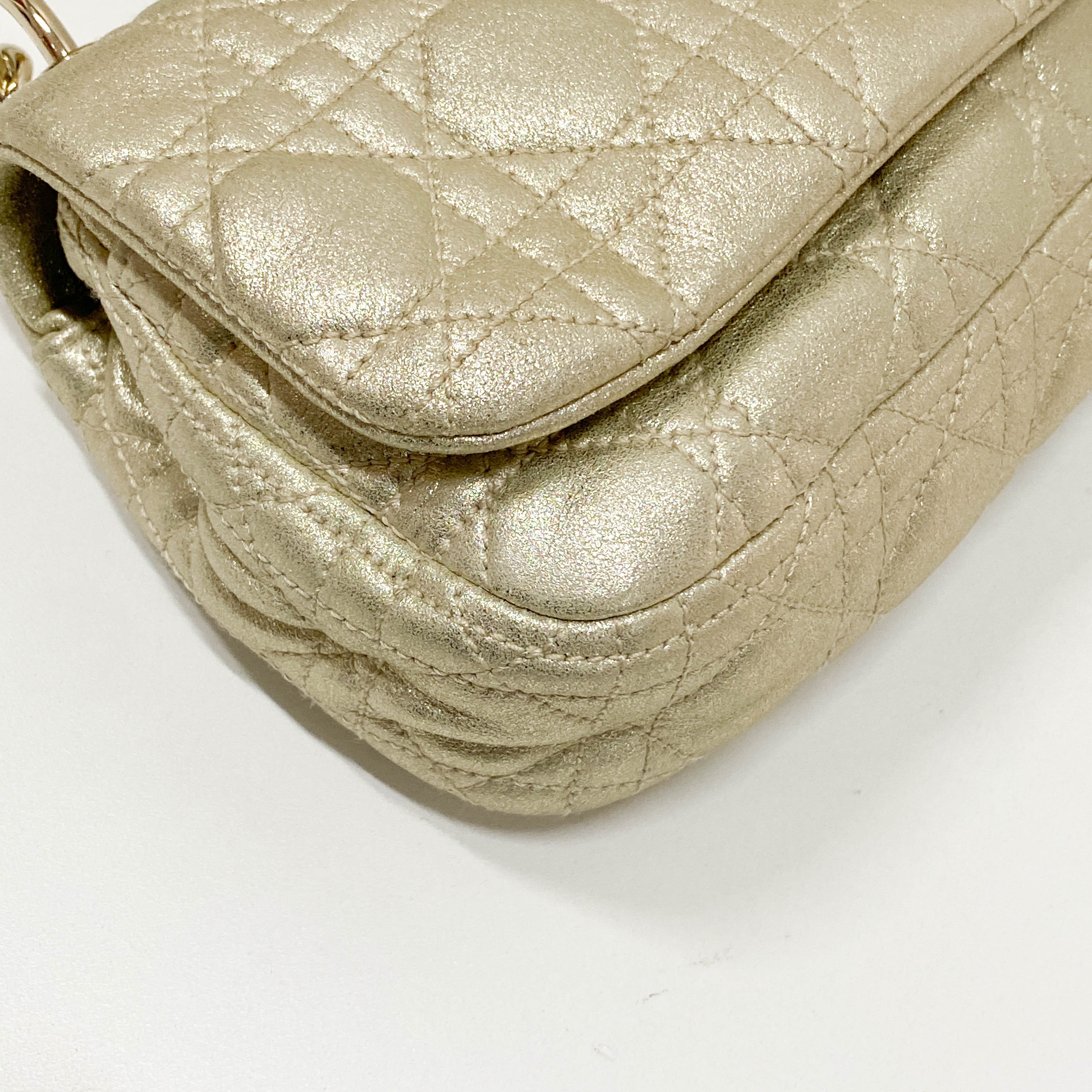 Silver Leather Shoulder Bag