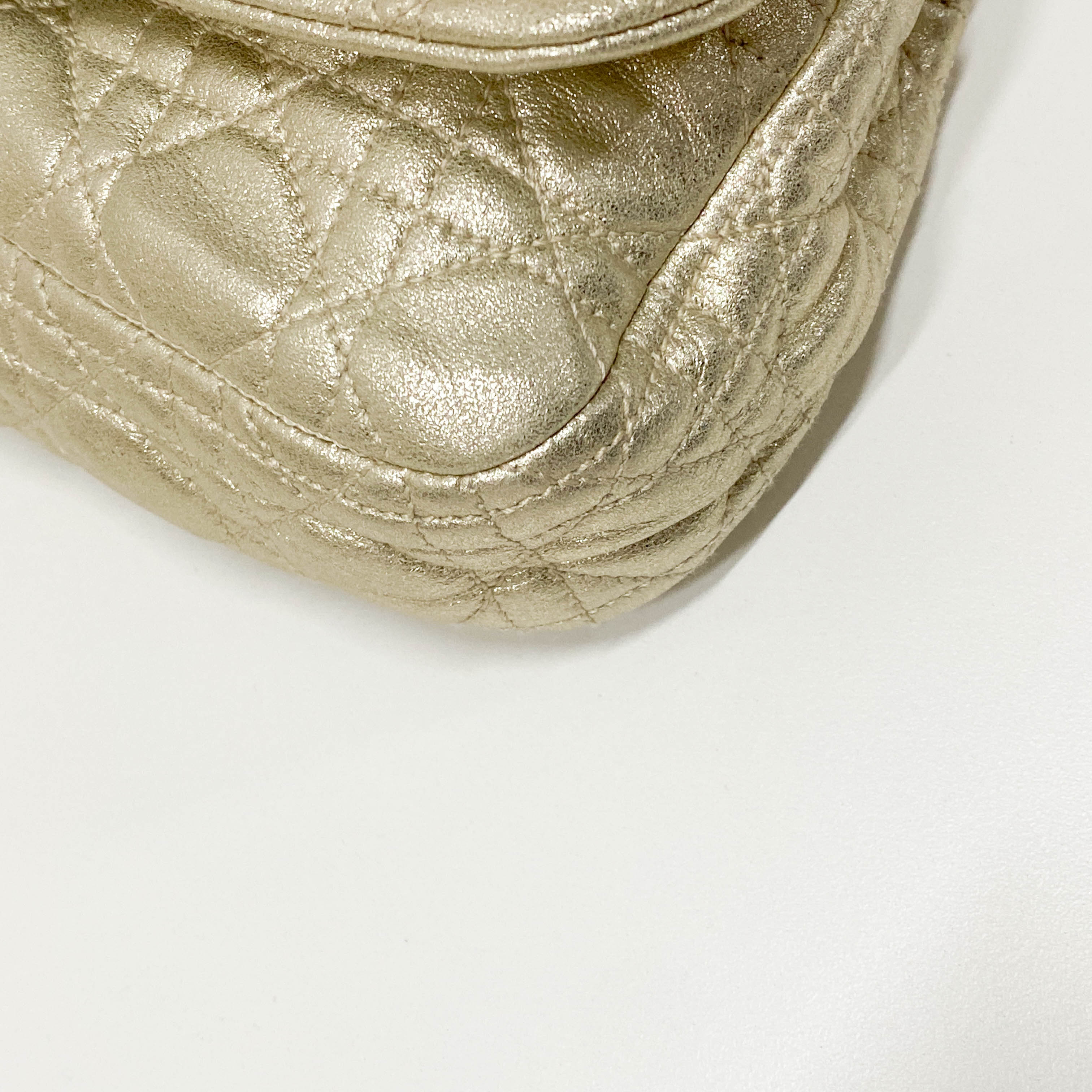 Silver Leather Shoulder Bag