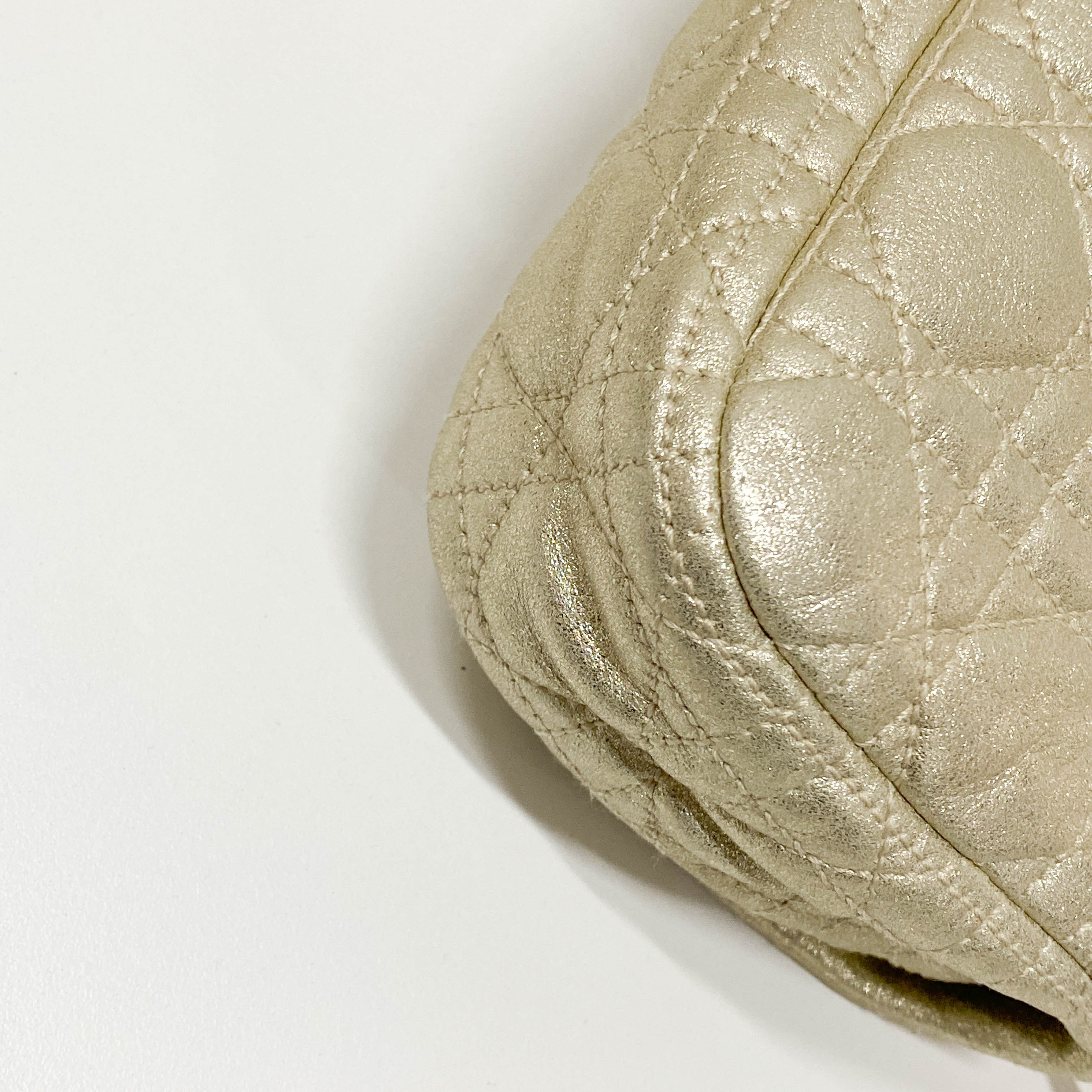 Silver Leather Shoulder Bag