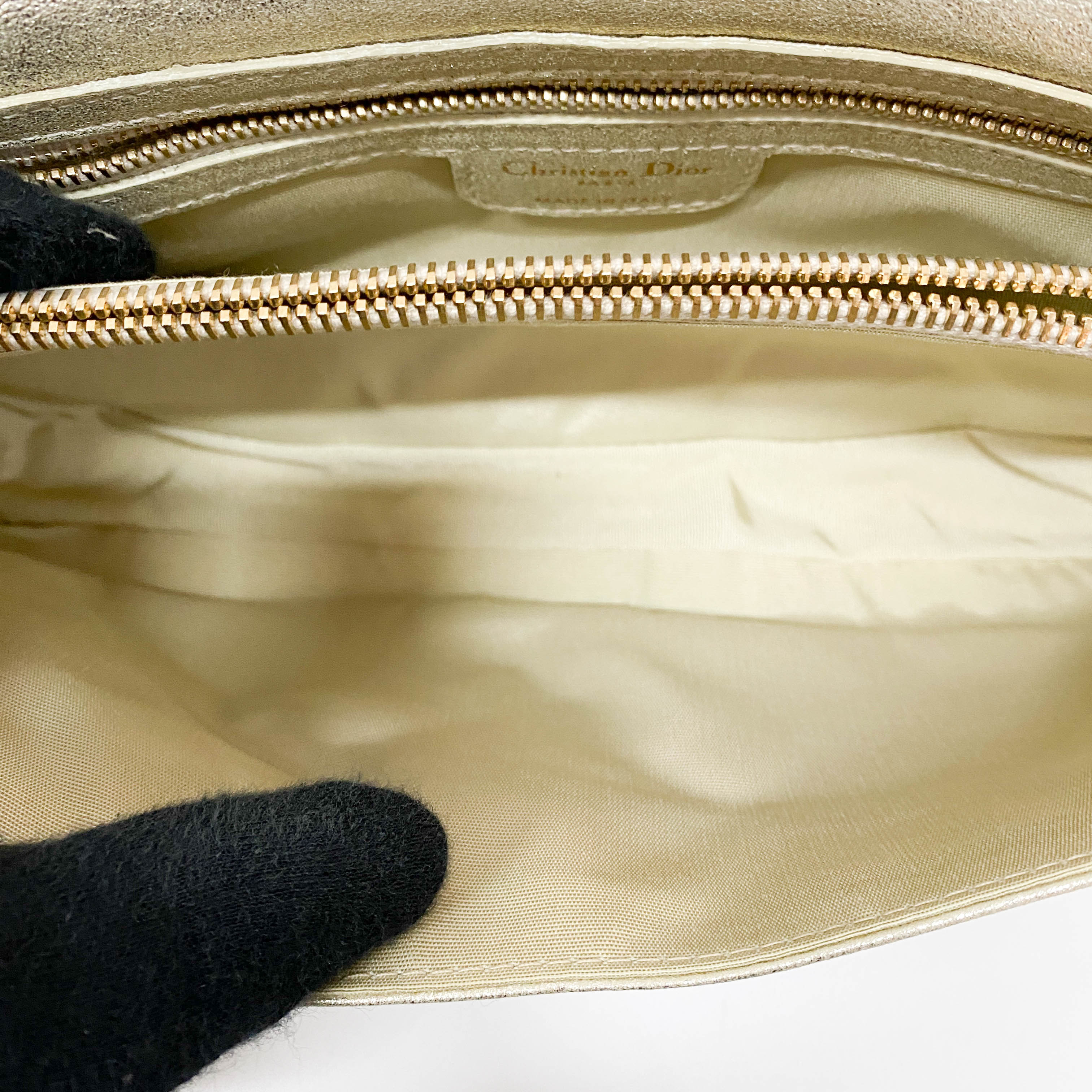 Silver Leather Shoulder Bag