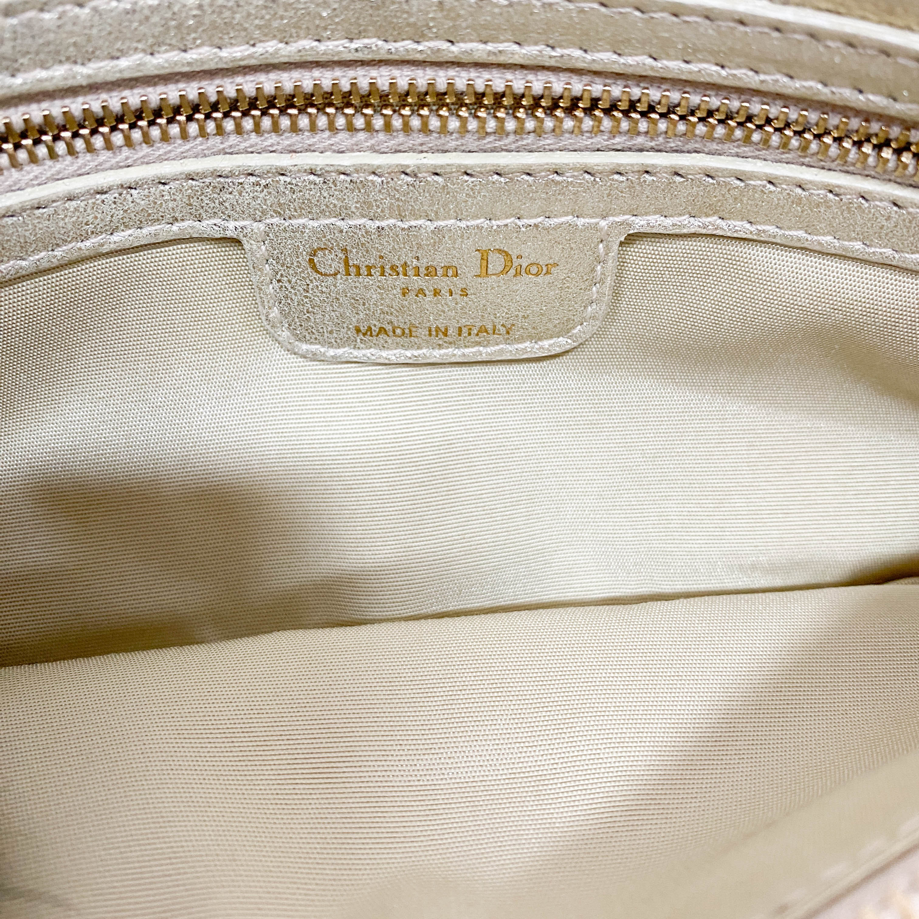 Silver Leather Shoulder Bag