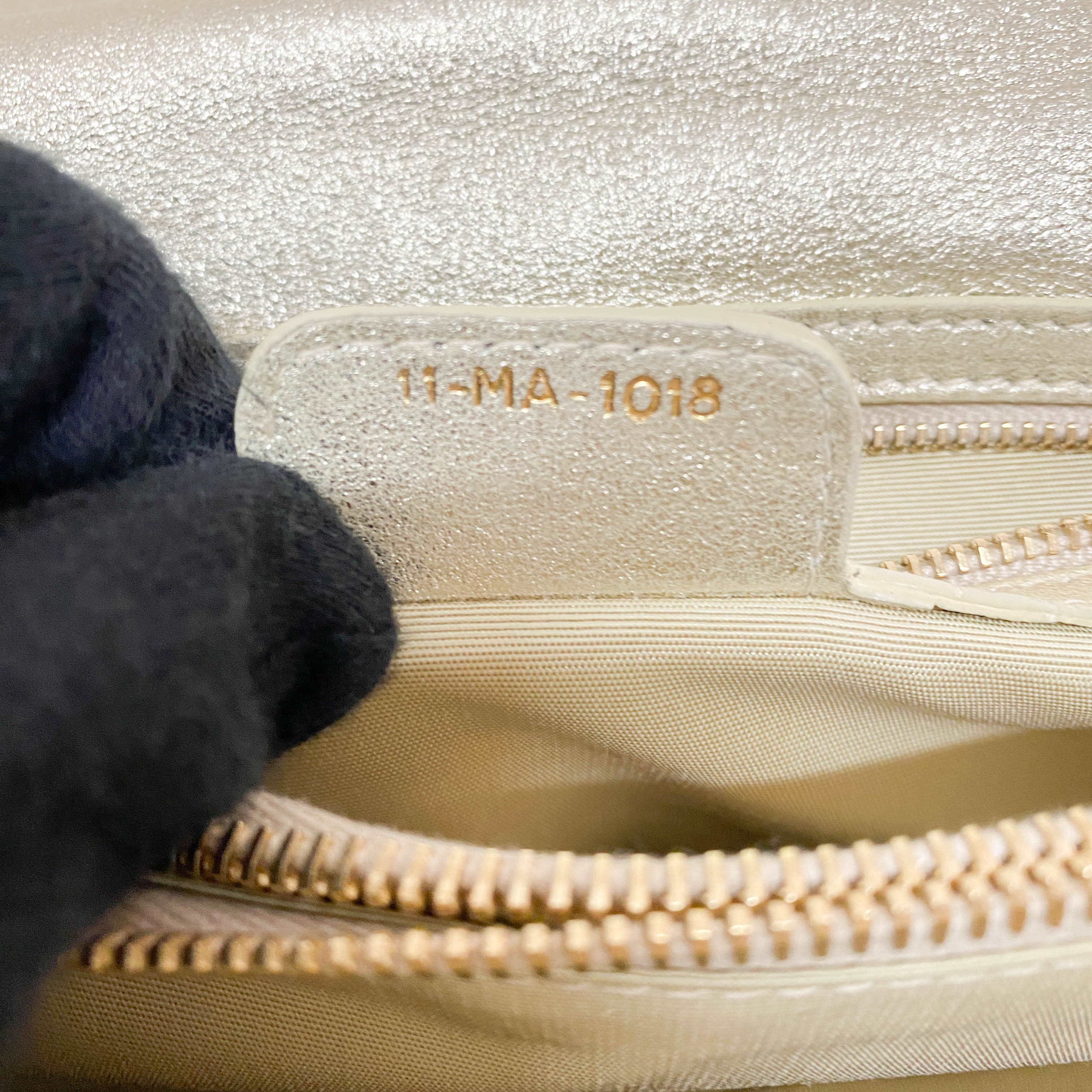 Silver Leather Shoulder Bag