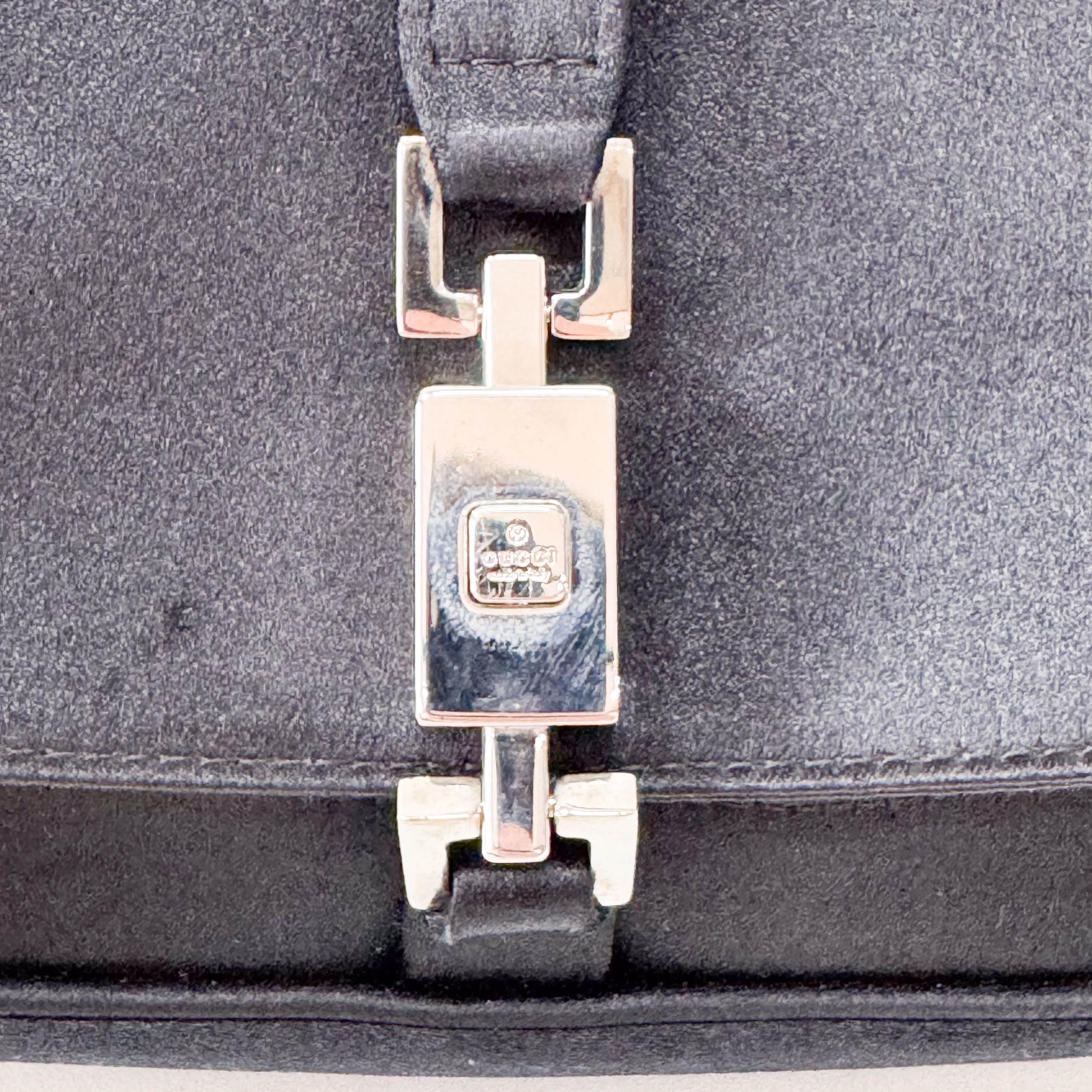 Mini Jackie Black Satin Shoulder Bag