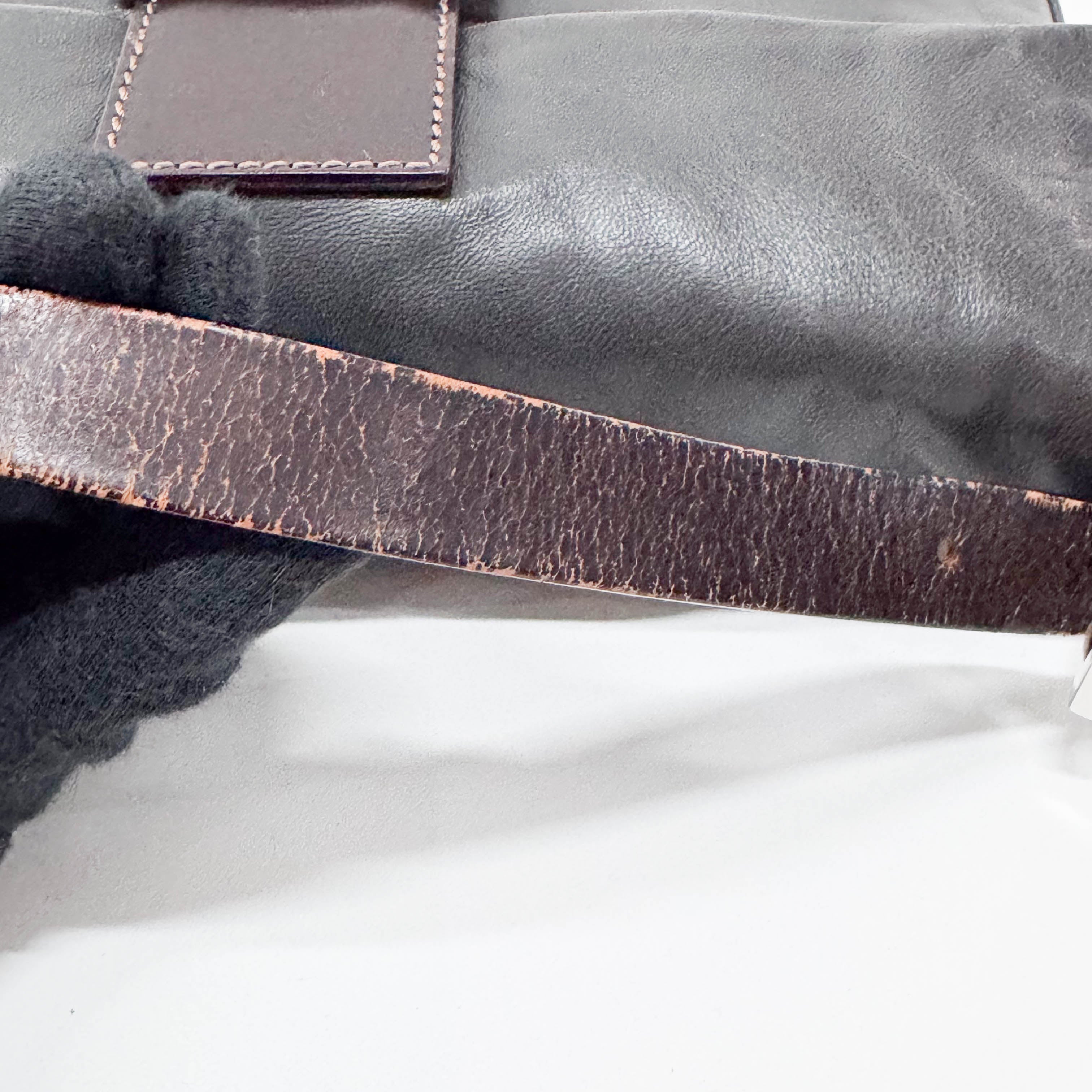 Baguette Black Nappa Leather Shoulder Bag