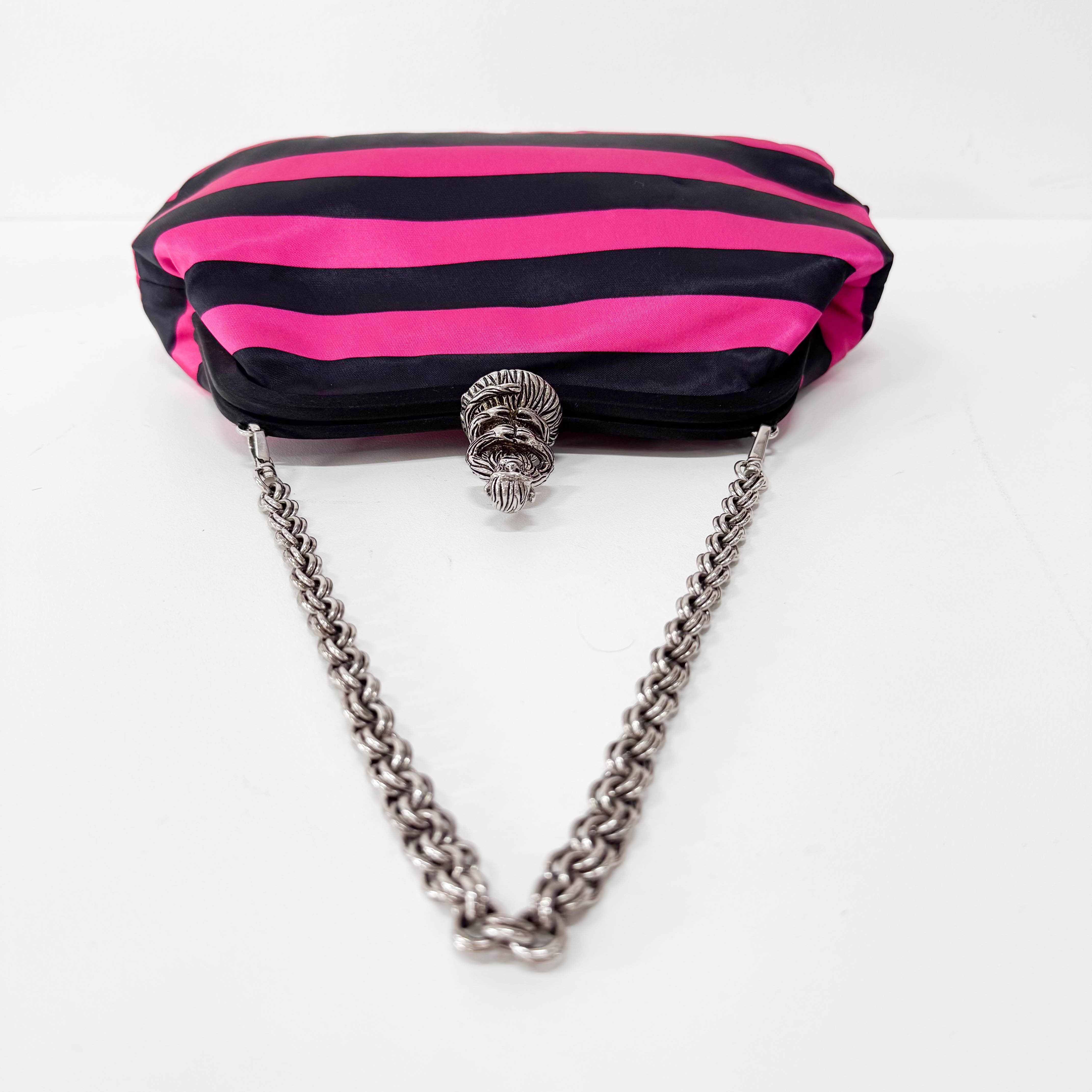 Black & Purple Striped Canvas 