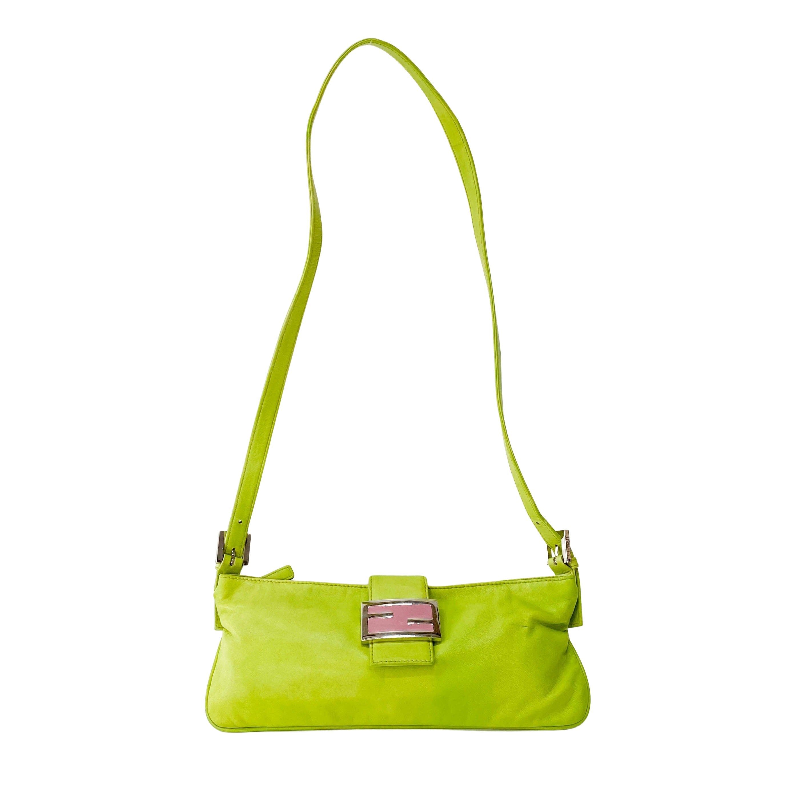 Green Nappa Leather Shoulder Bag