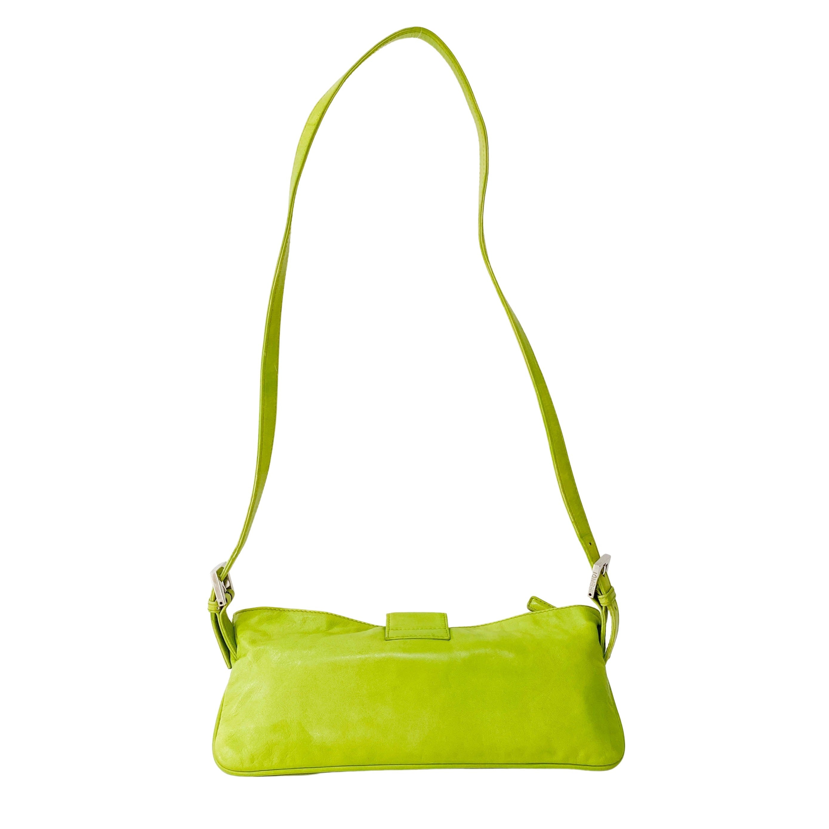Green Nappa Leather Shoulder Bag