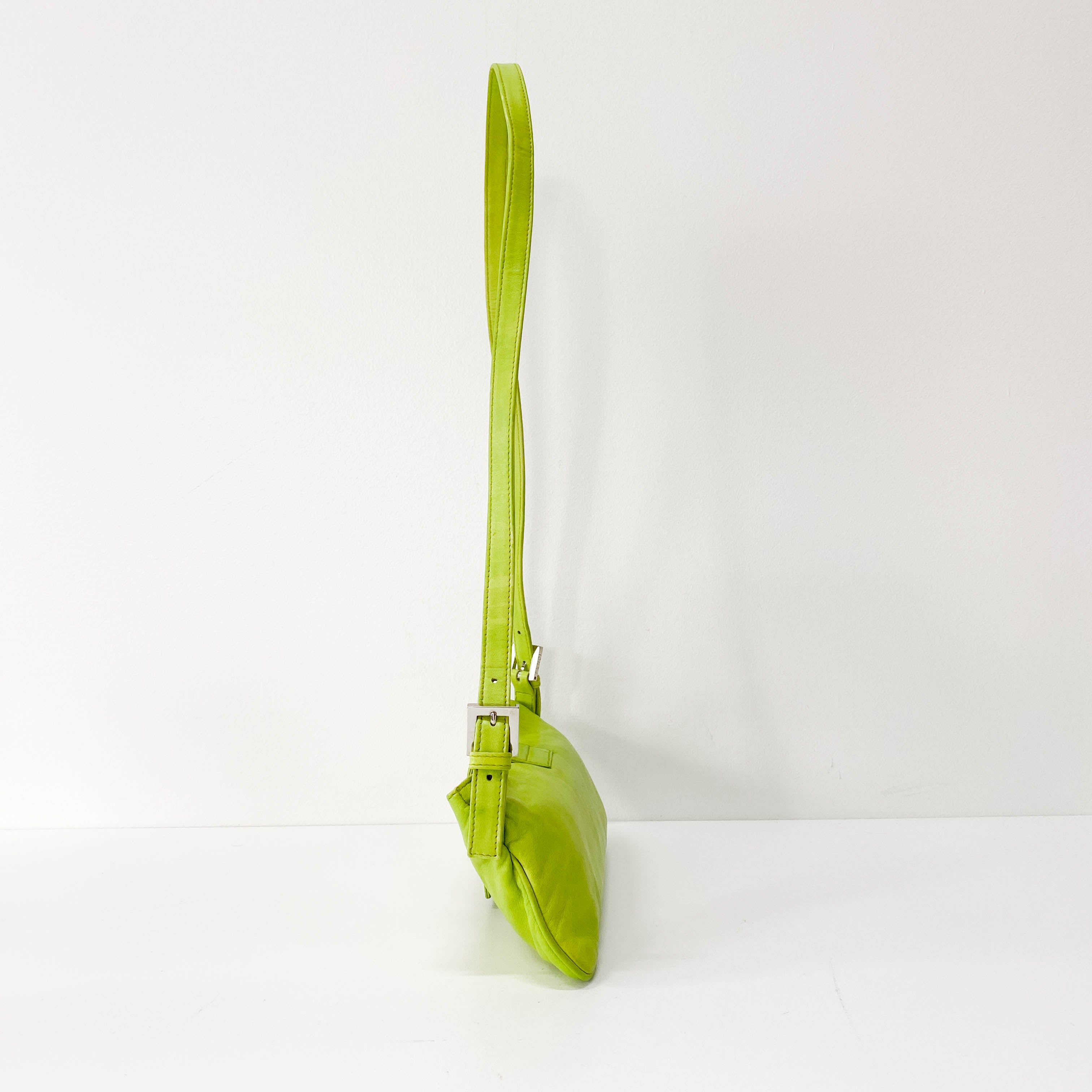 Green Nappa Leather Shoulder Bag