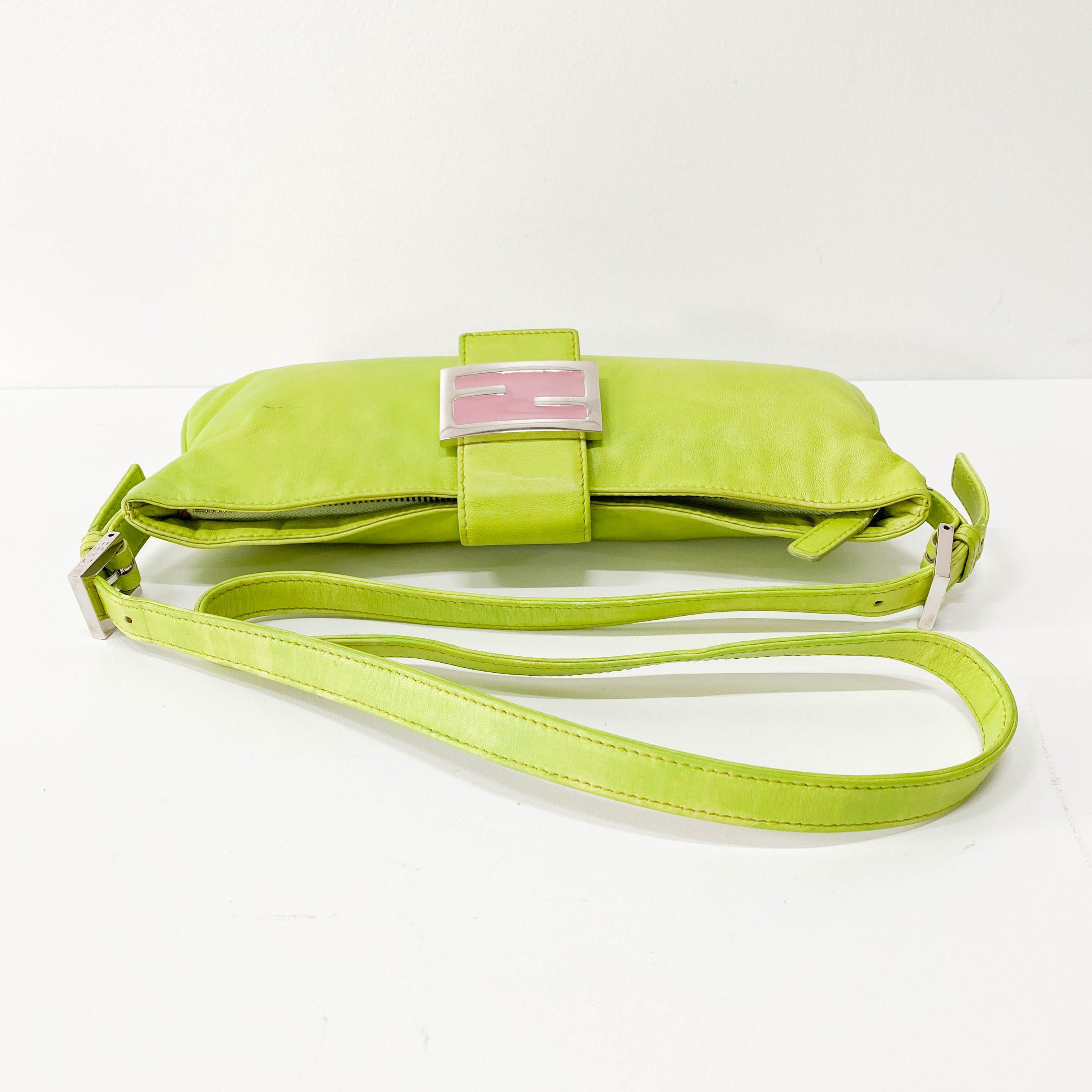 Green Nappa Leather Shoulder Bag