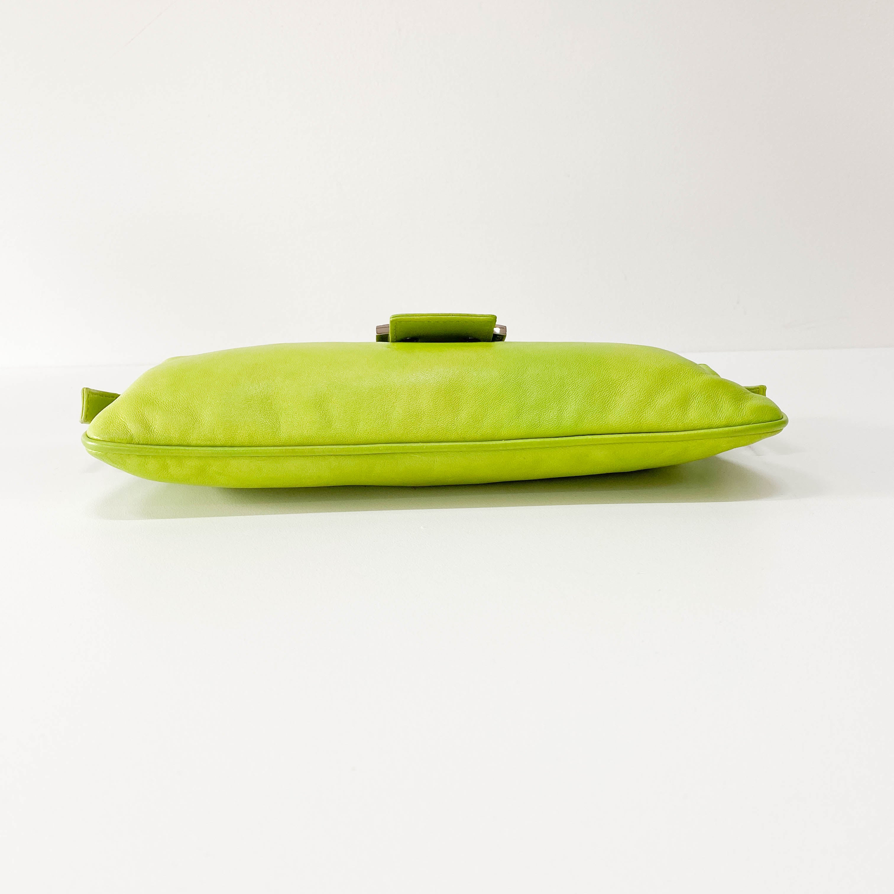 Green Nappa Leather Shoulder Bag