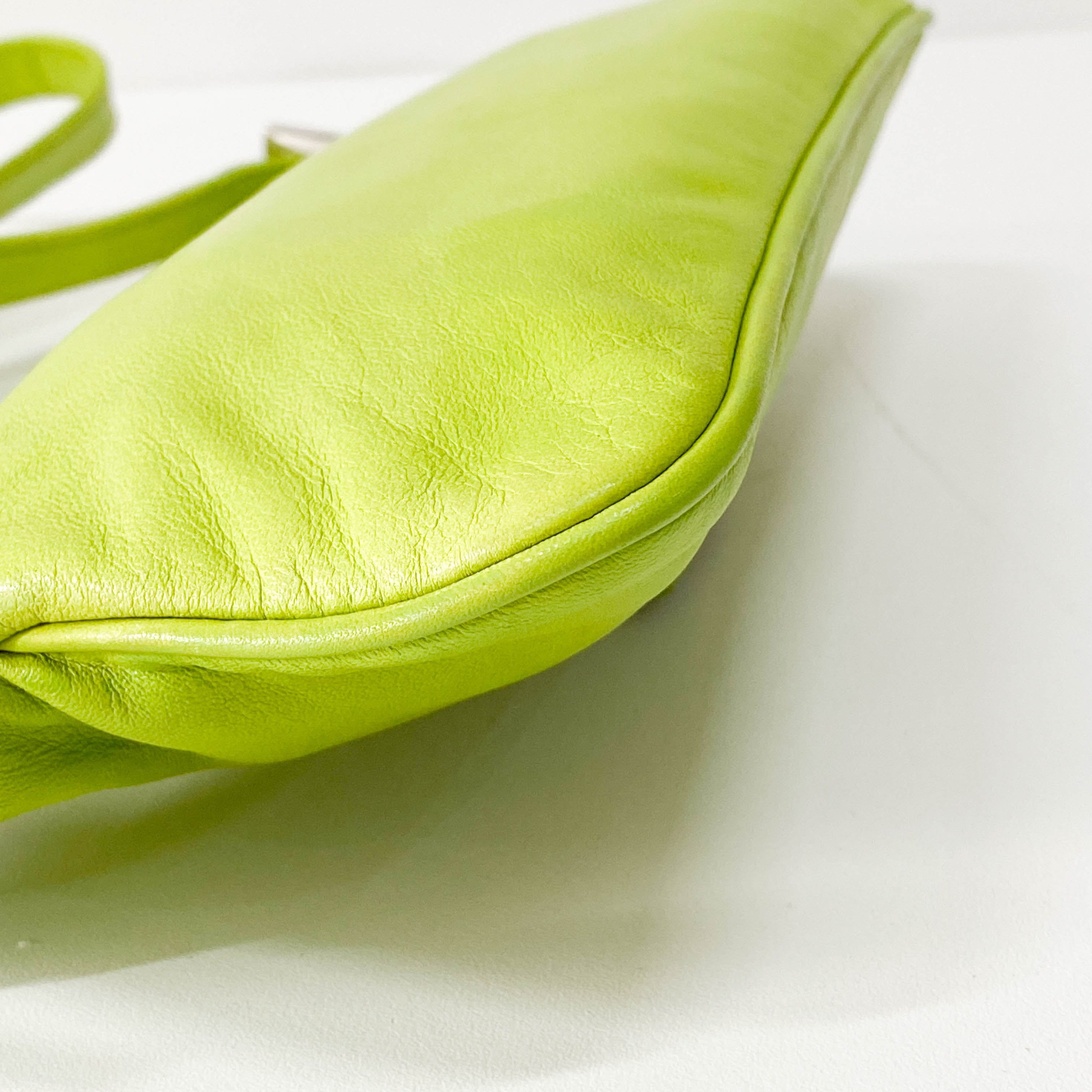 Green Nappa Leather Shoulder Bag