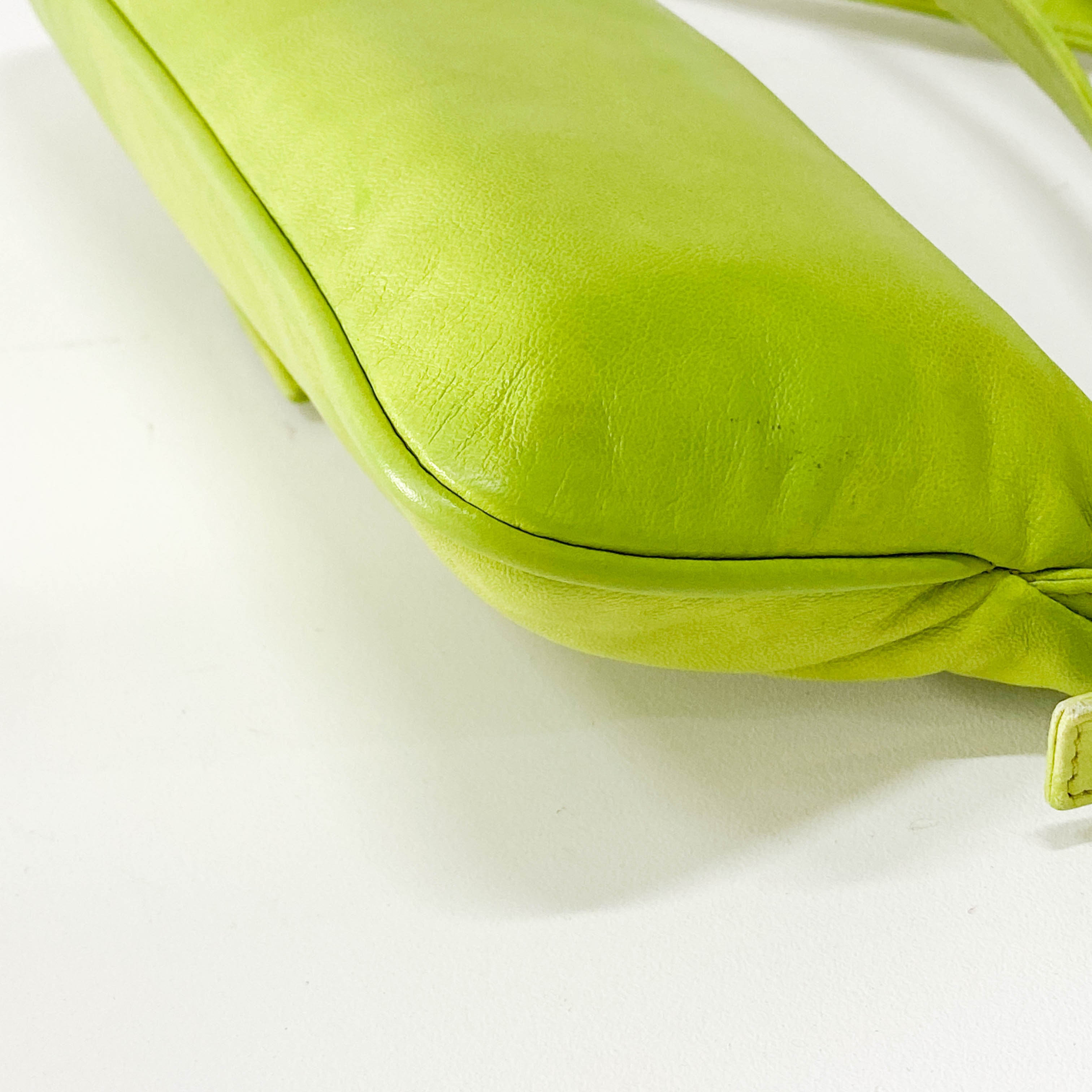 Green Nappa Leather Shoulder Bag