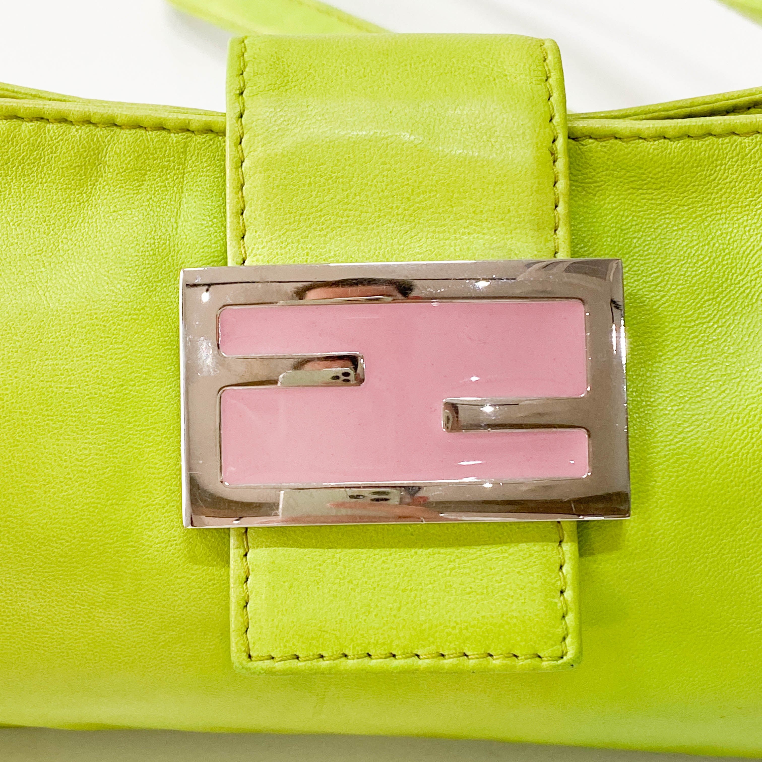 Green Nappa Leather Shoulder Bag