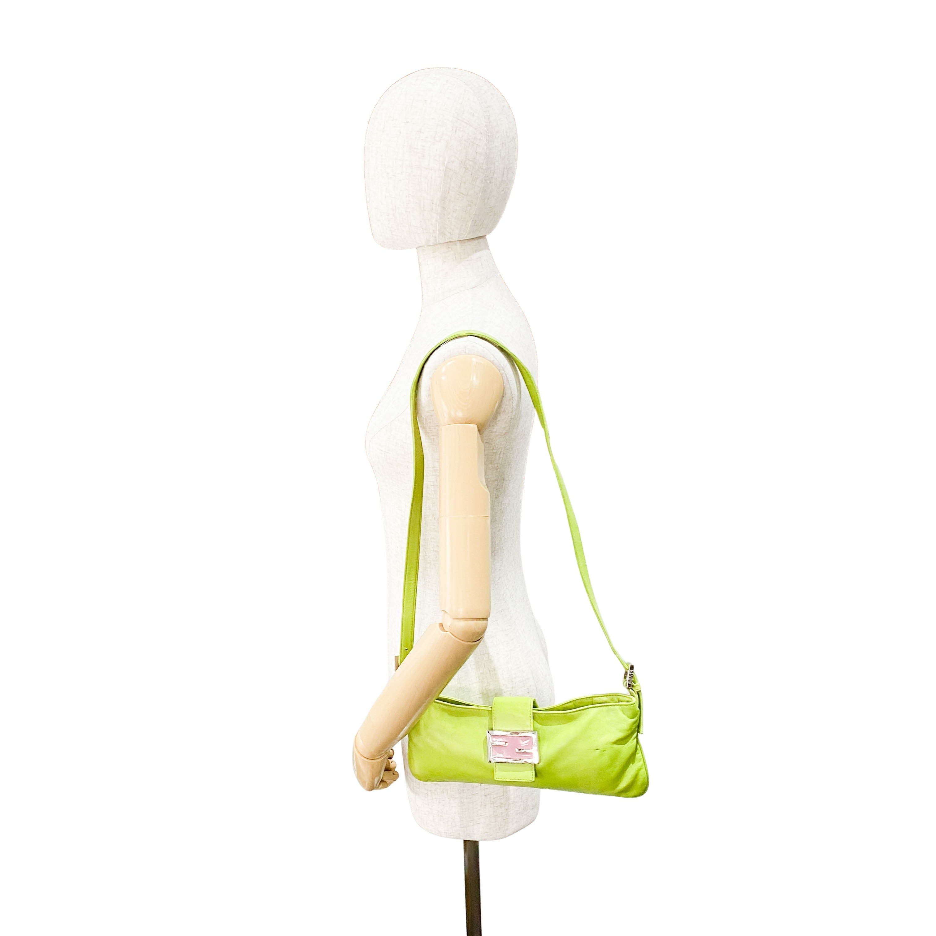 Green Nappa Leather Shoulder Bag