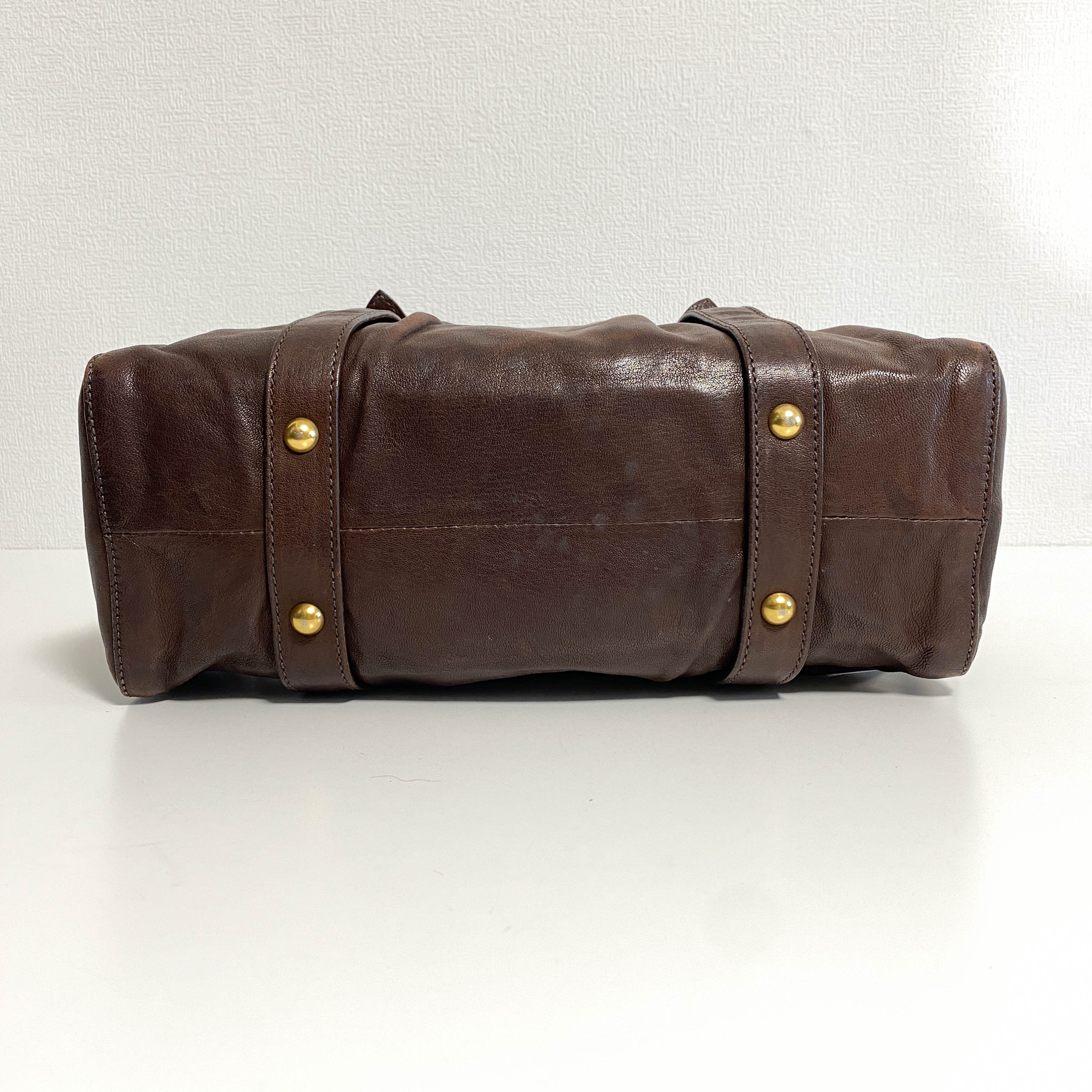 Vitello Brown Leather Handbag Shoulder Bag