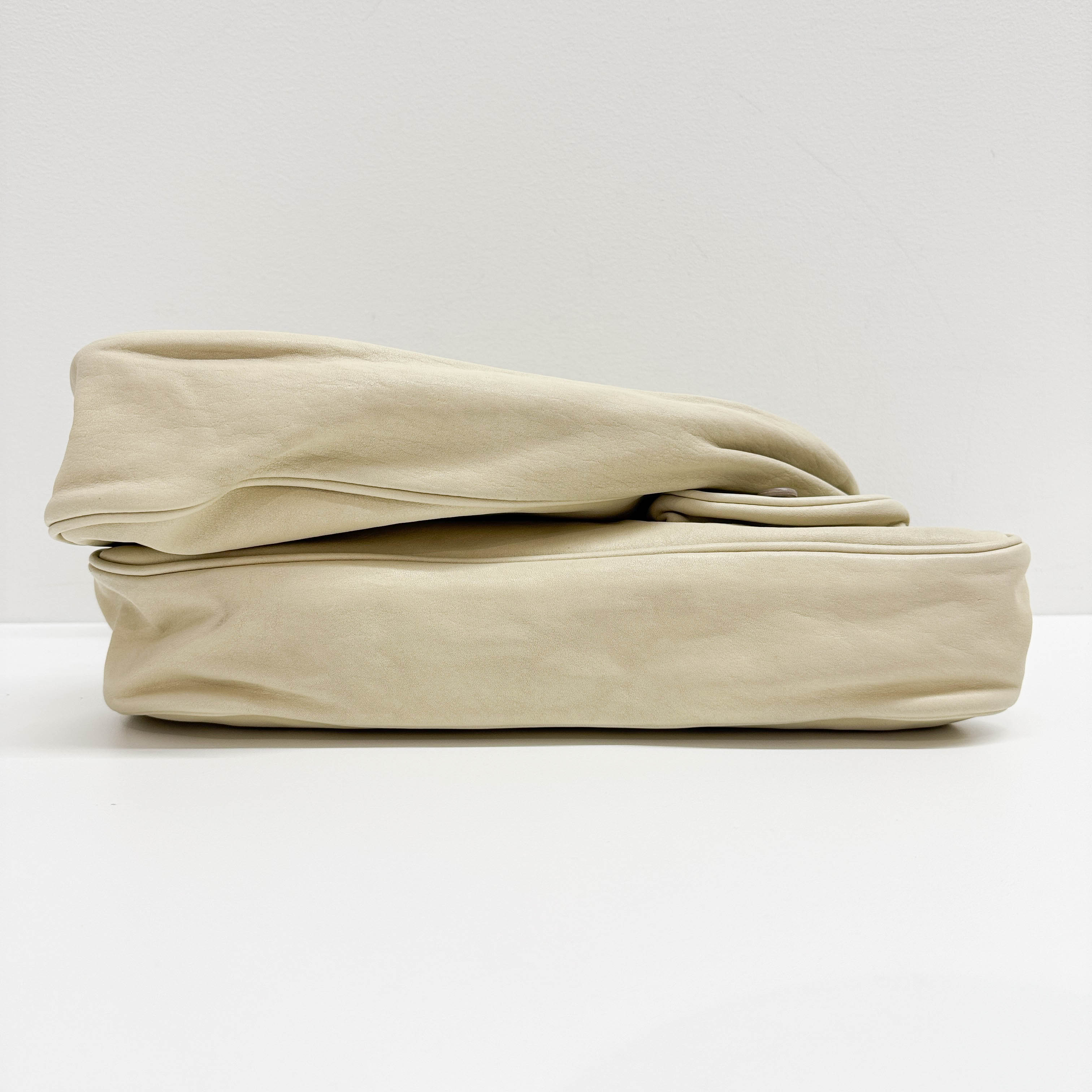 Gaucho Cream Beige Leather Shoulder Bag