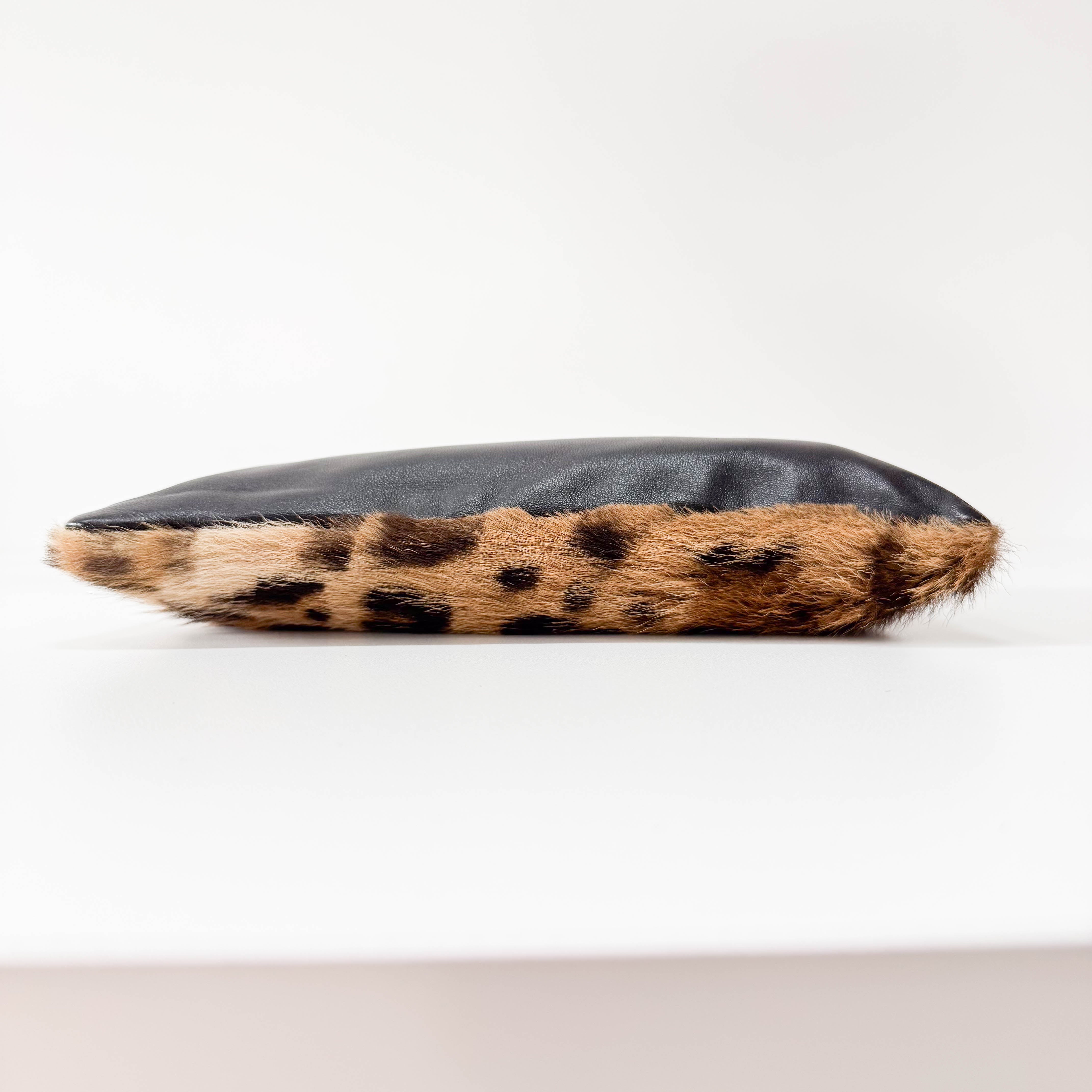 Brown Leopard Print Pouch