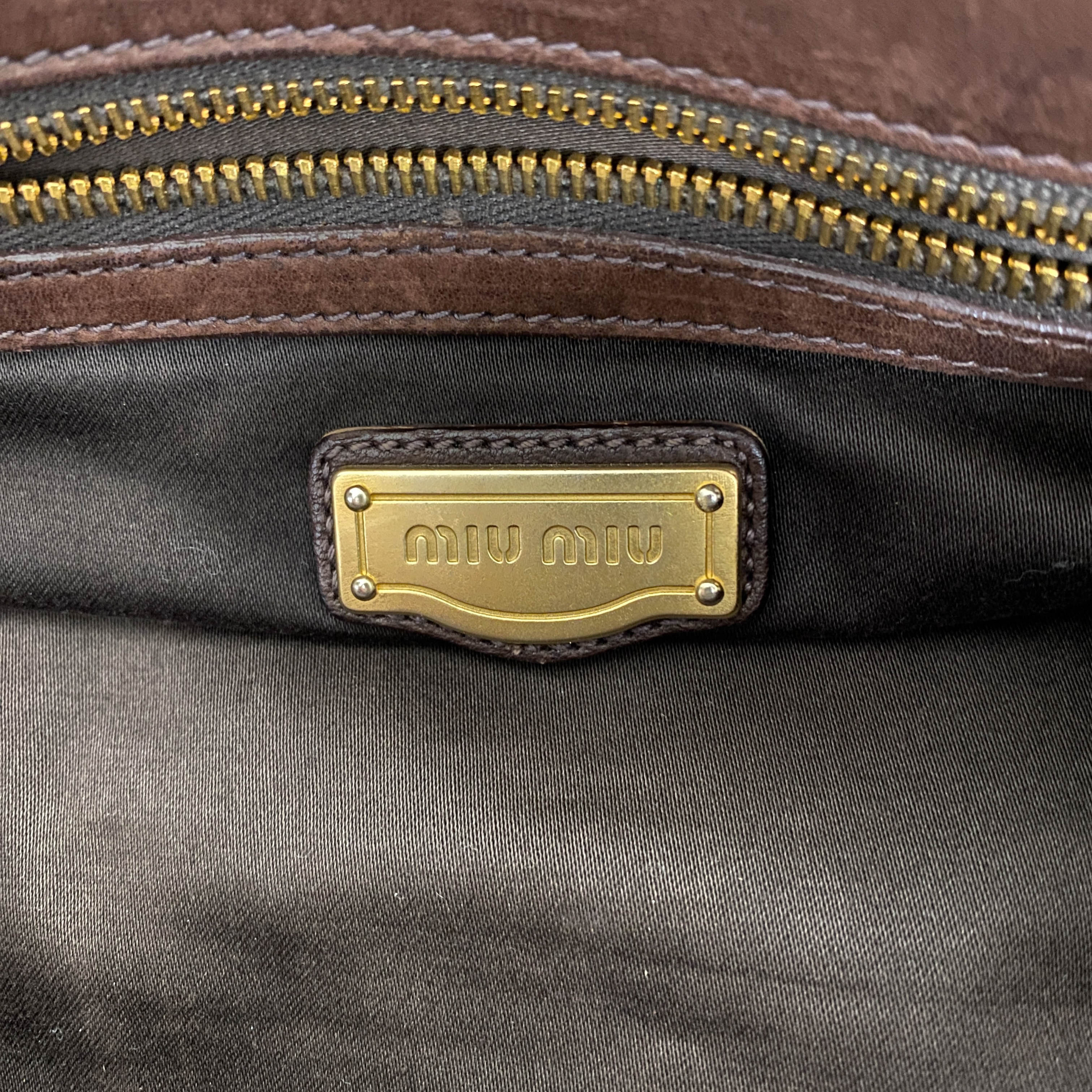 Vitello Brown Leather Handbag Shoulder Bag