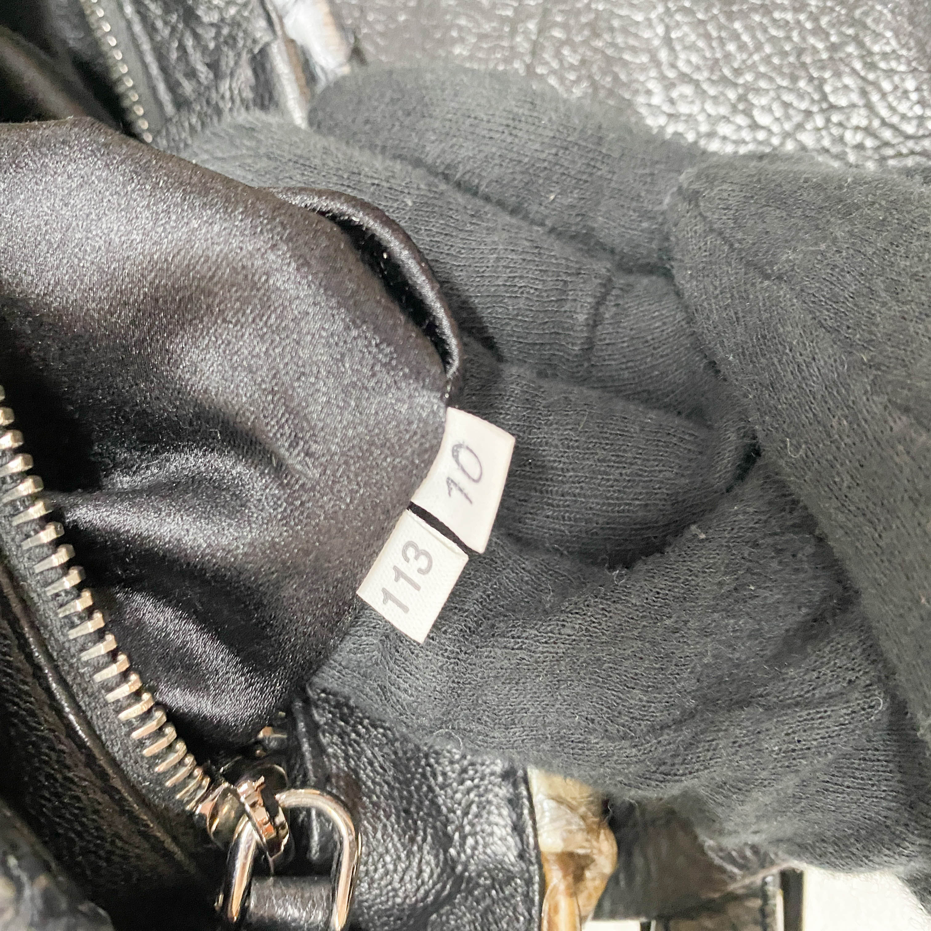 Grey Embossed Lizard Leather Shoulder Bag