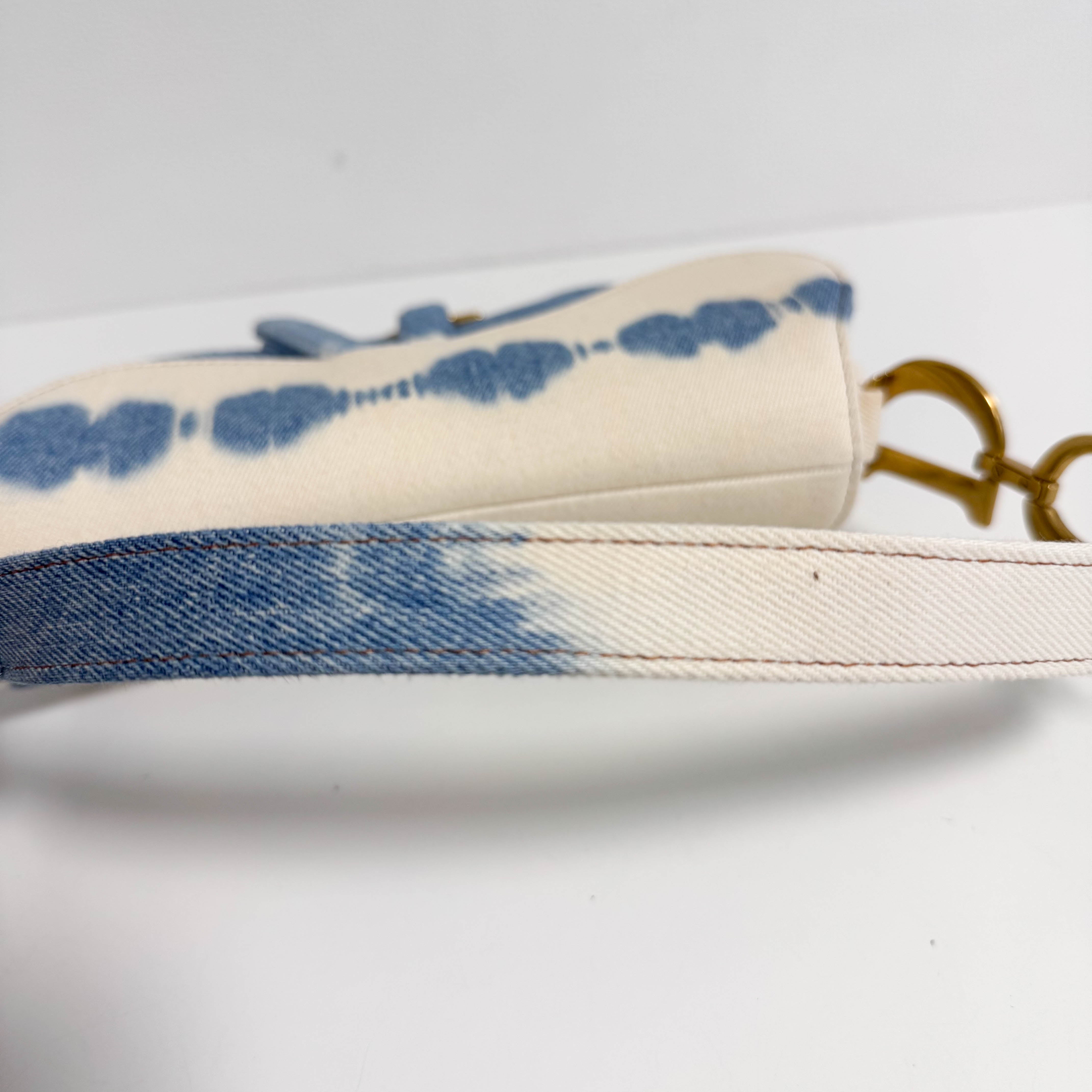 Saddle Light Blue Denim Shoulder Bag