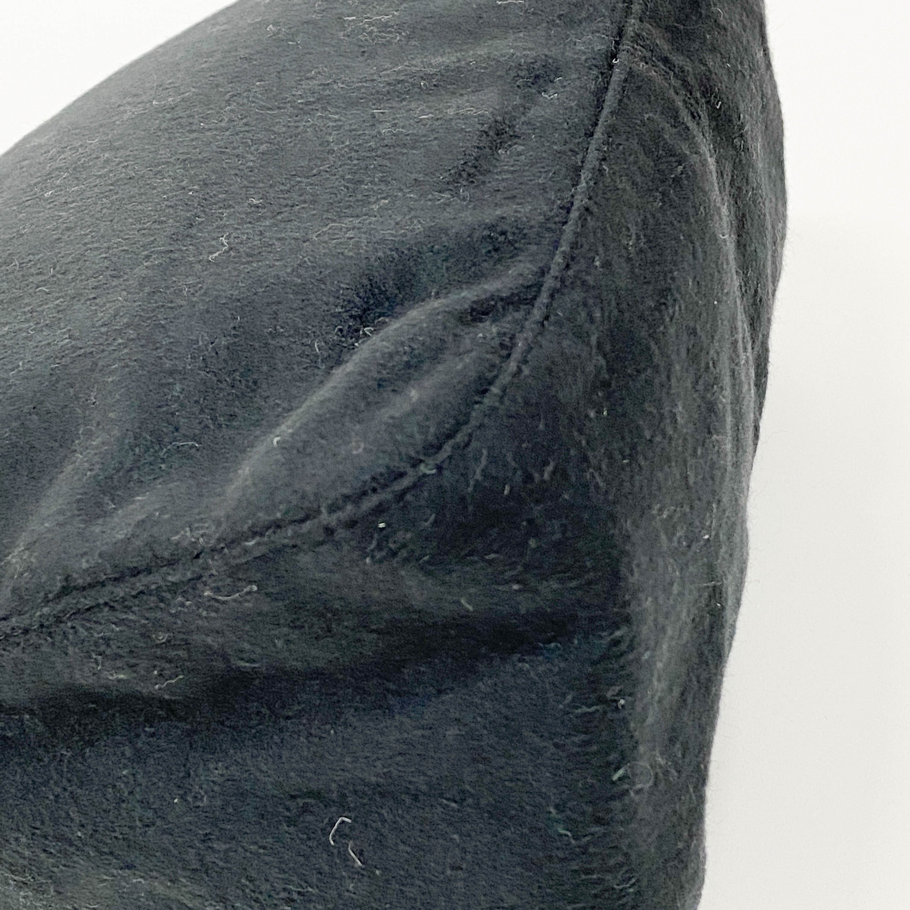 Mamma Baguette Black Wool Shoulder Bag