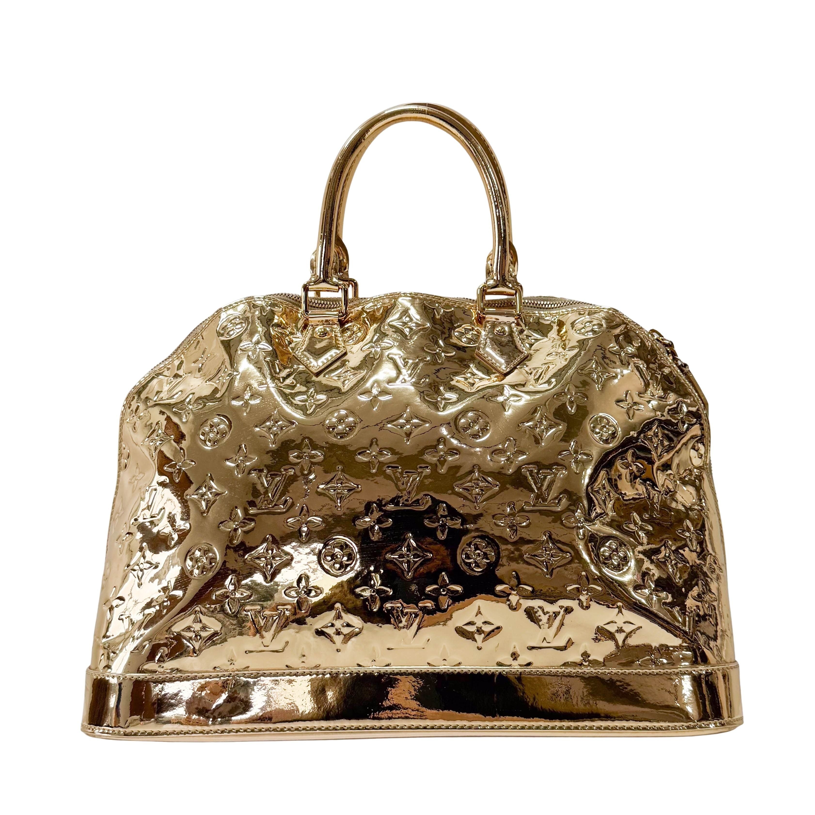 Mirroir Alma GM Monogram Gold Canvas Handbag