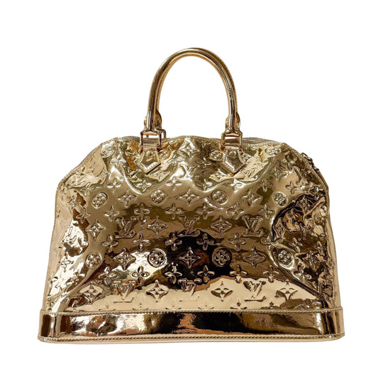Mirroir Alma GM Monogram Gold Canvas Handbag