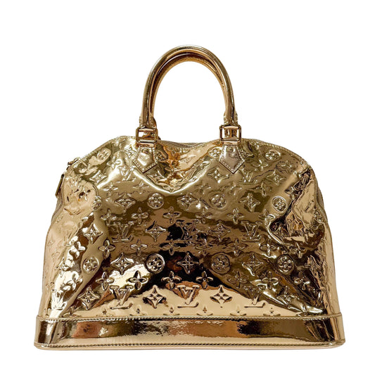 Mirroir Alma GM Monogram Gold Canvas Handbag