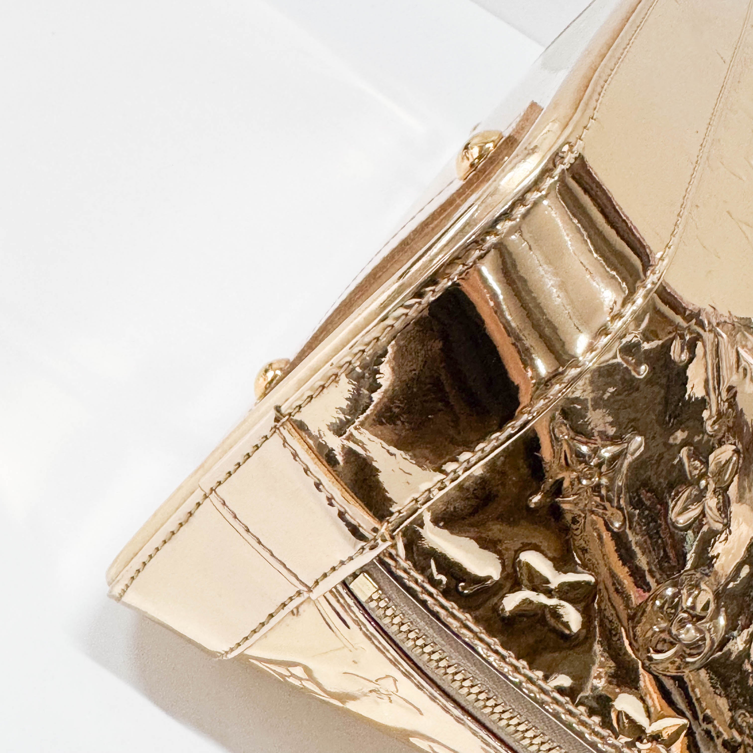 Mirroir Alma GM Monogram Gold Canvas Handbag