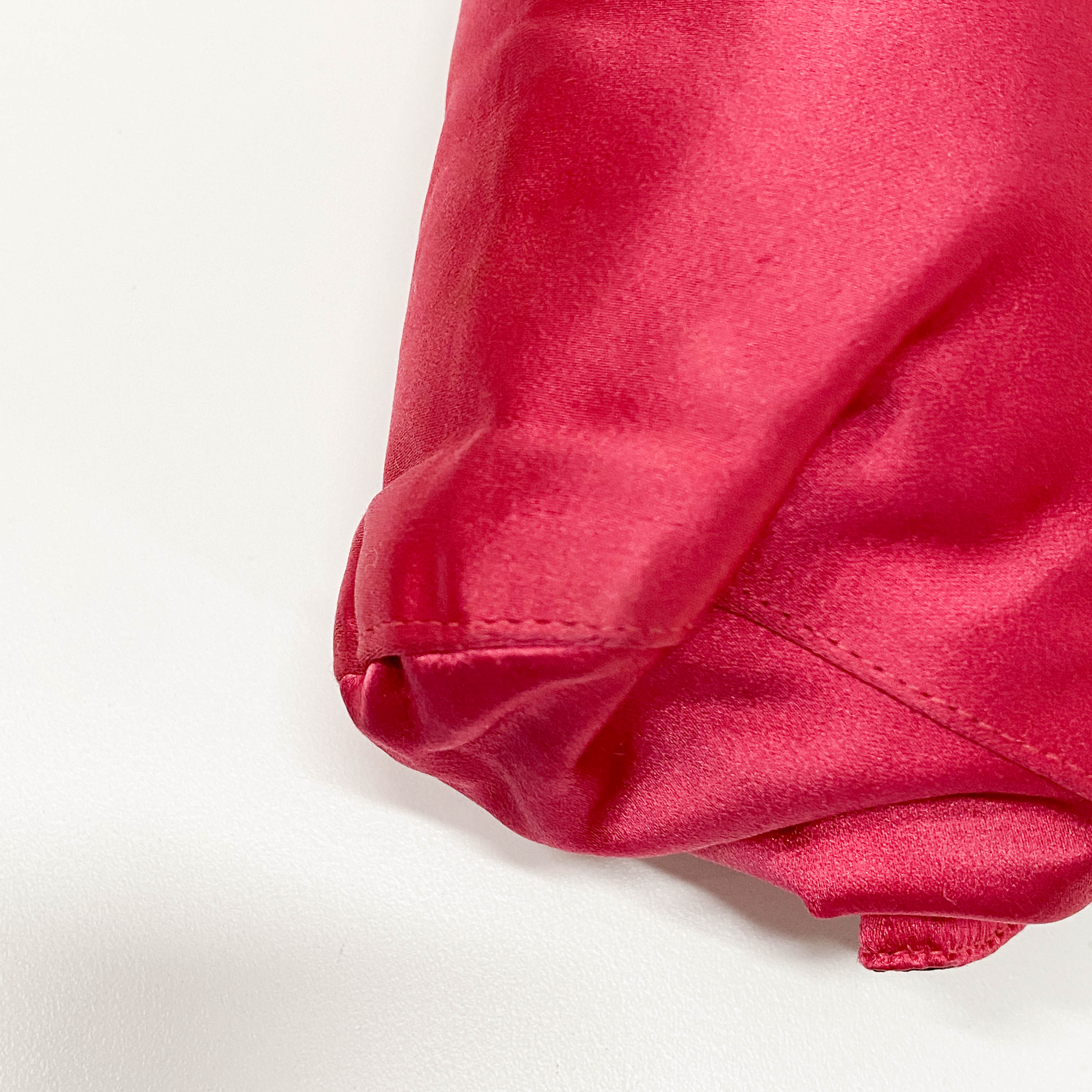 Small Pink Satin Accessory Pouch Handbag