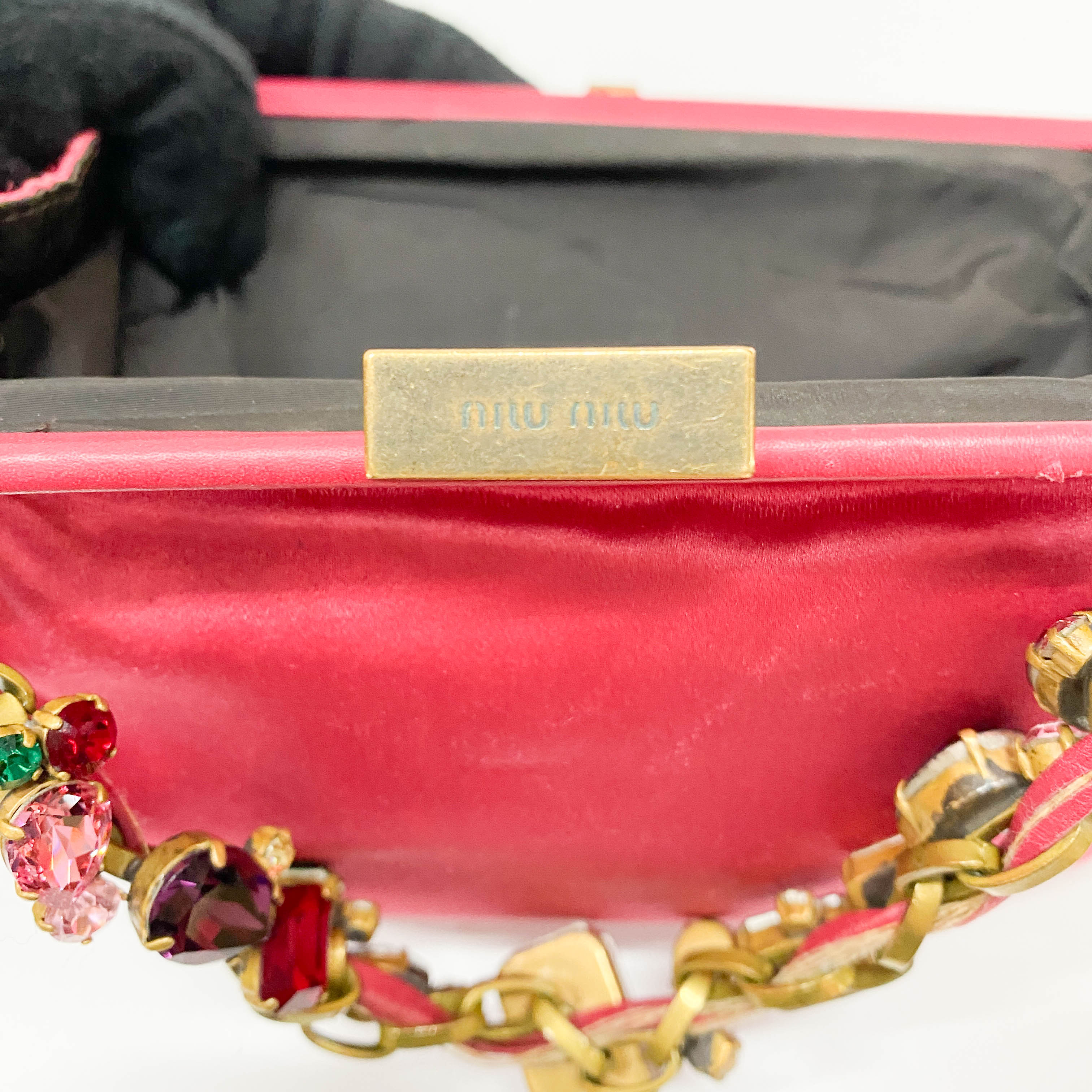 Small Pink Satin Accessory Pouch Handbag