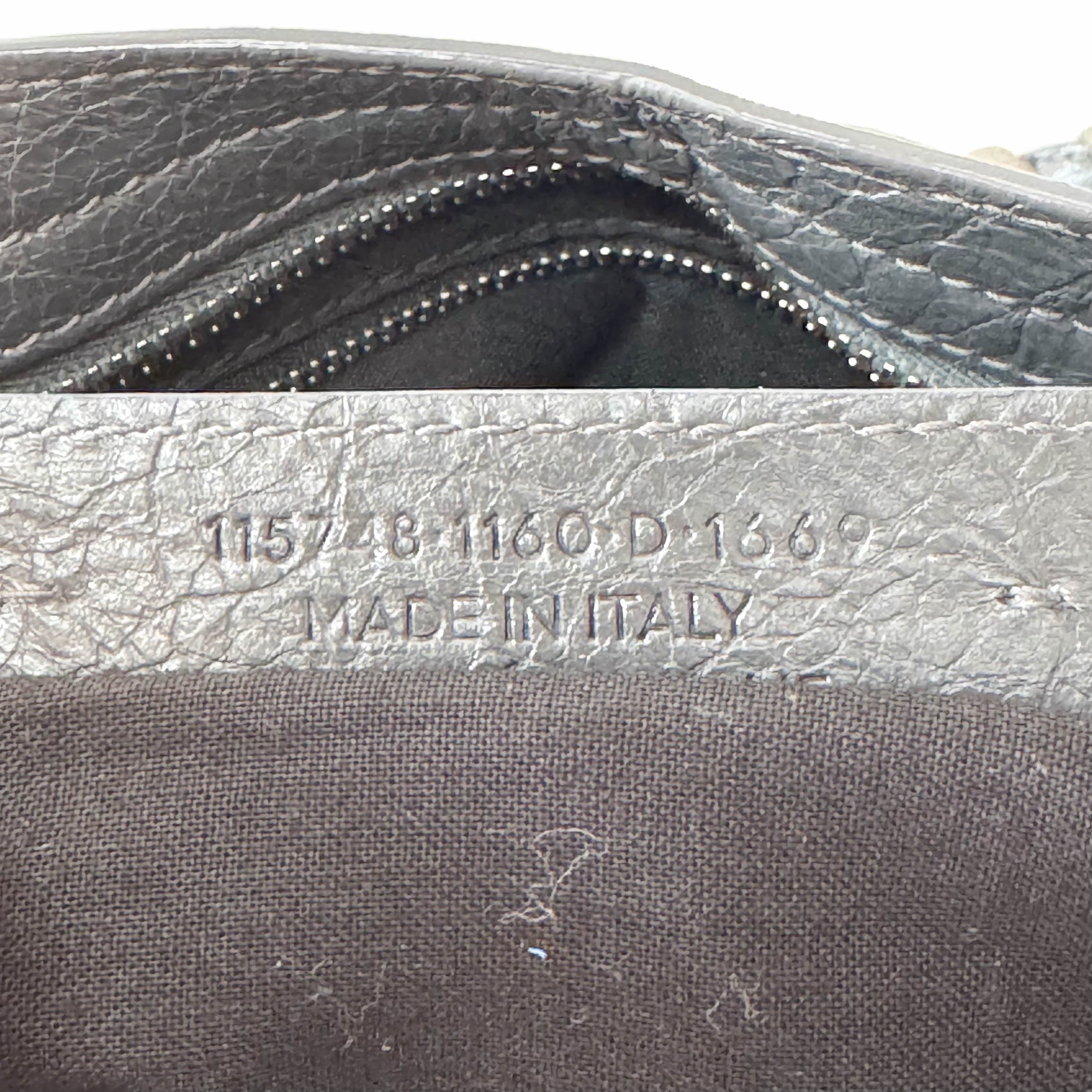 The City Grey Leather Two Way Bag