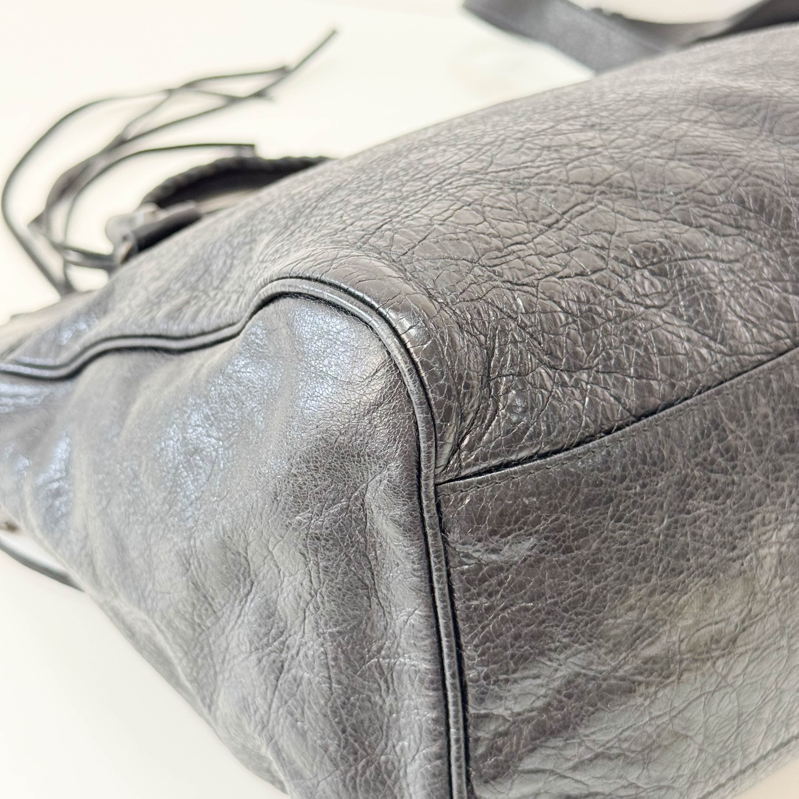 Black Leather Motocross Velo Giant 12 City Shoulder Bag