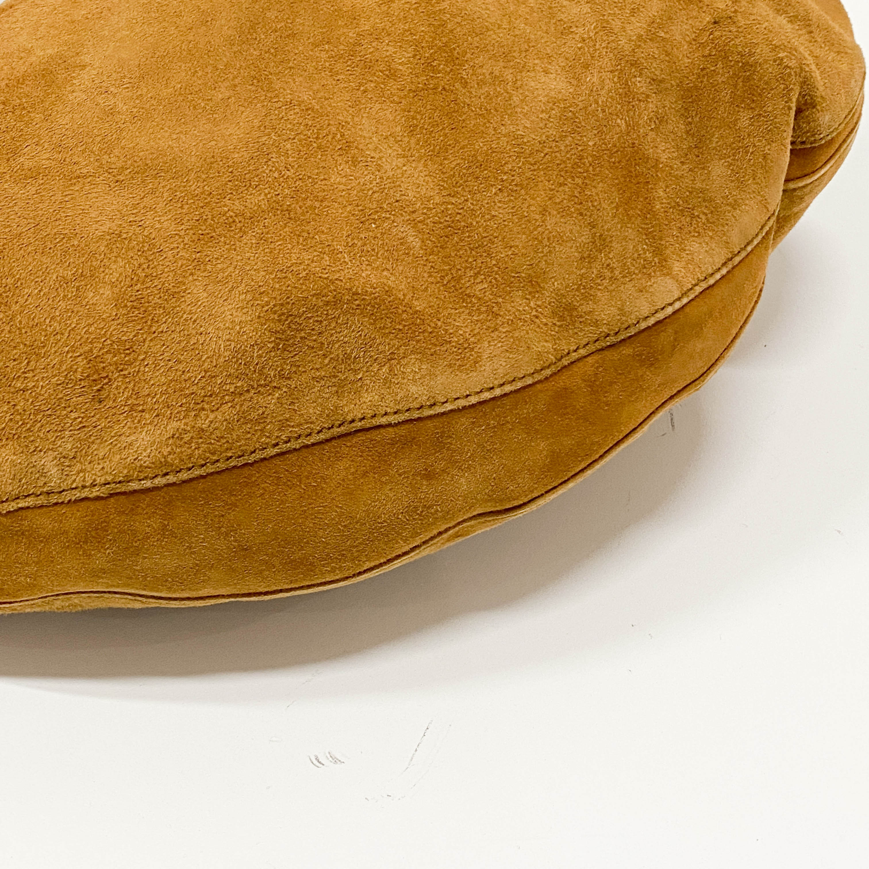 Vintage Brown Suede Shoulder Bag