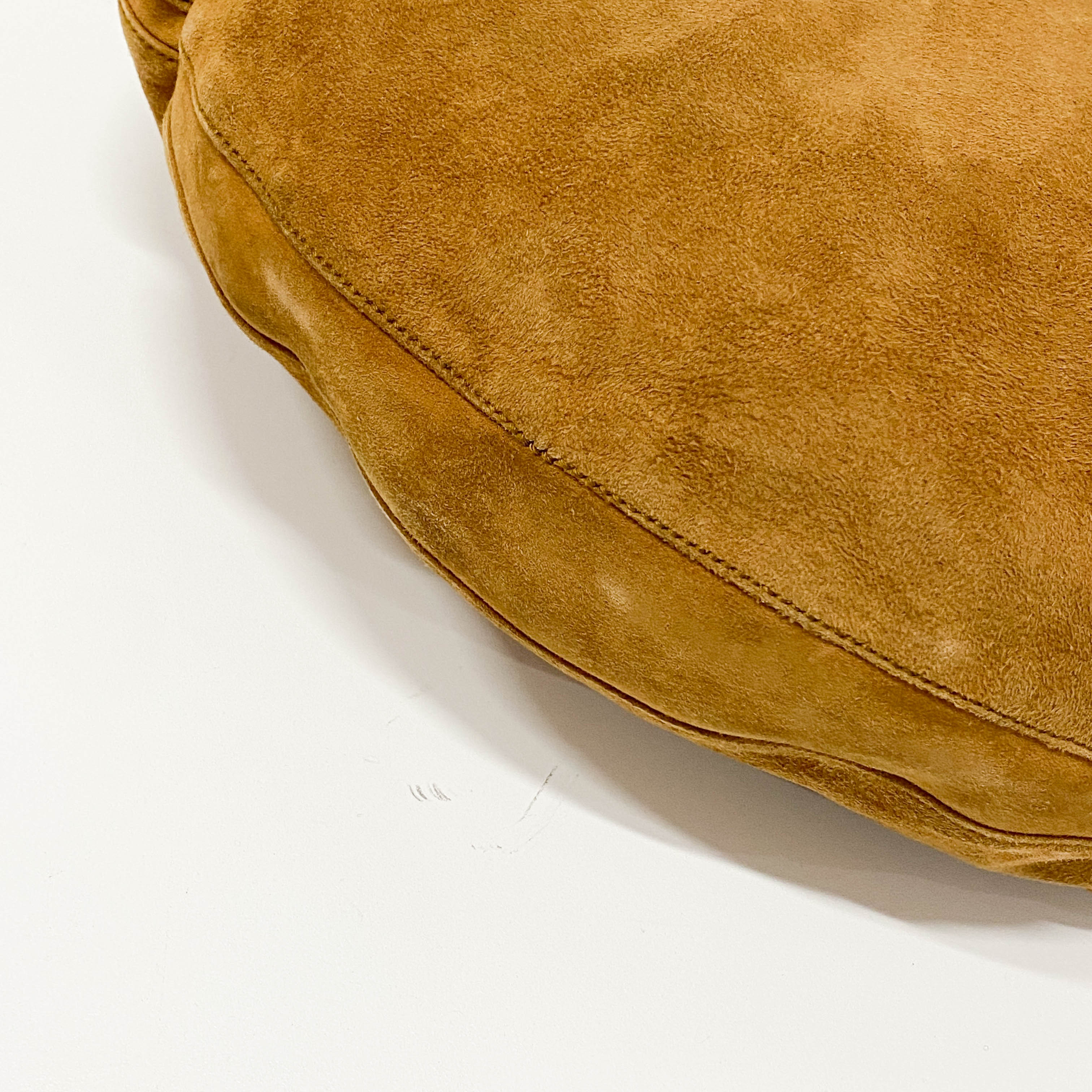 Vintage Brown Suede Shoulder Bag