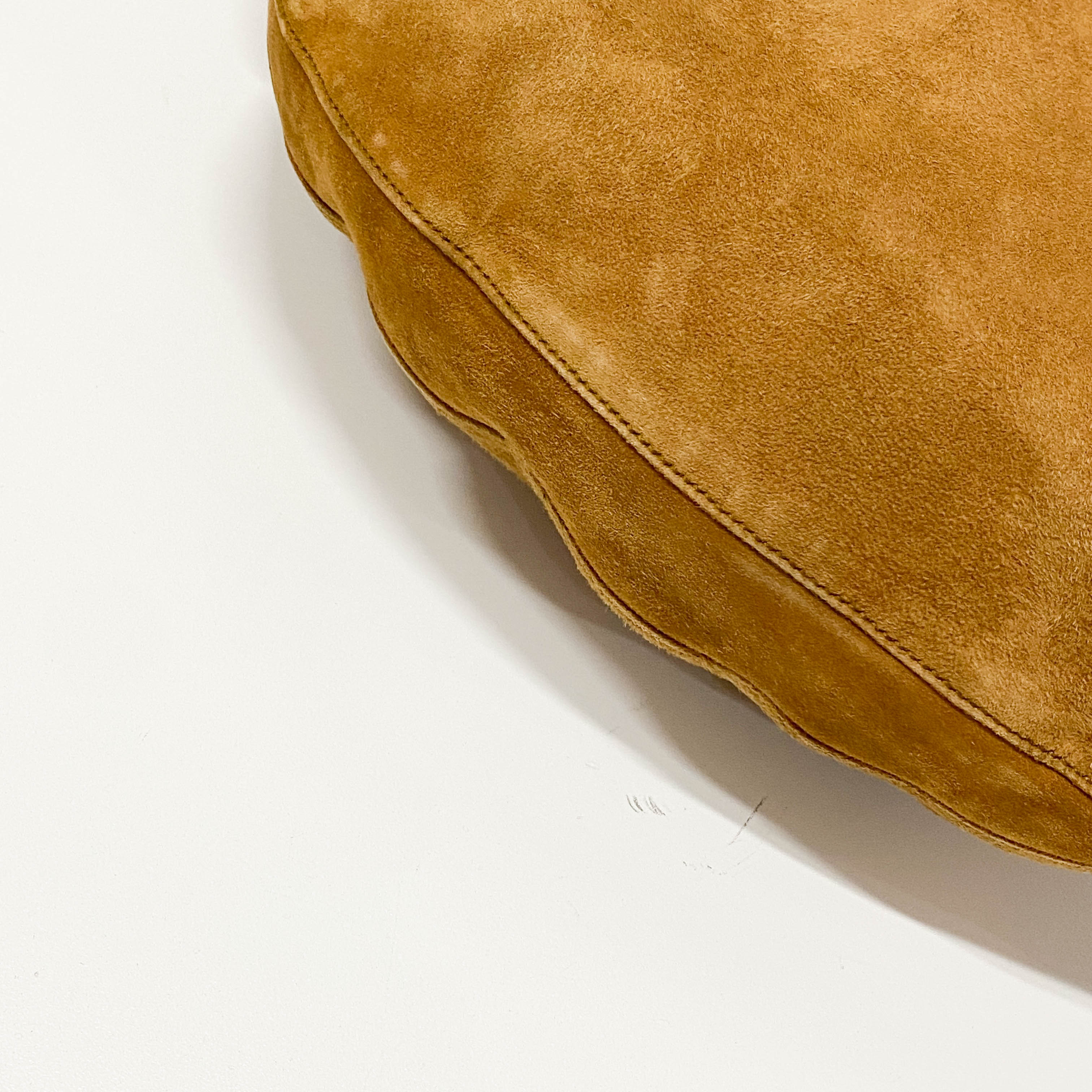 Vintage Brown Suede Shoulder Bag