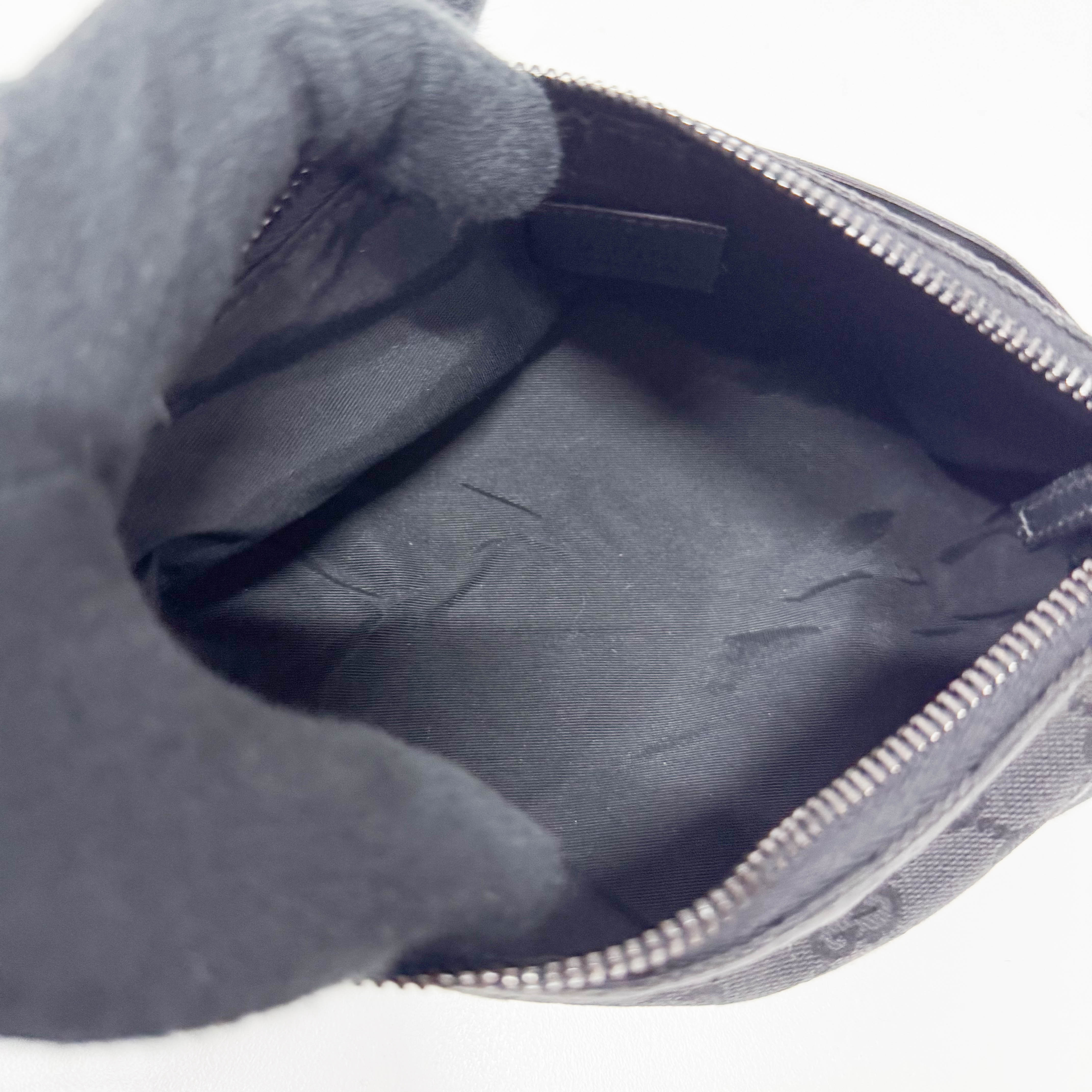 Black GG Canvas Accessory Pouch Shoulder Bag