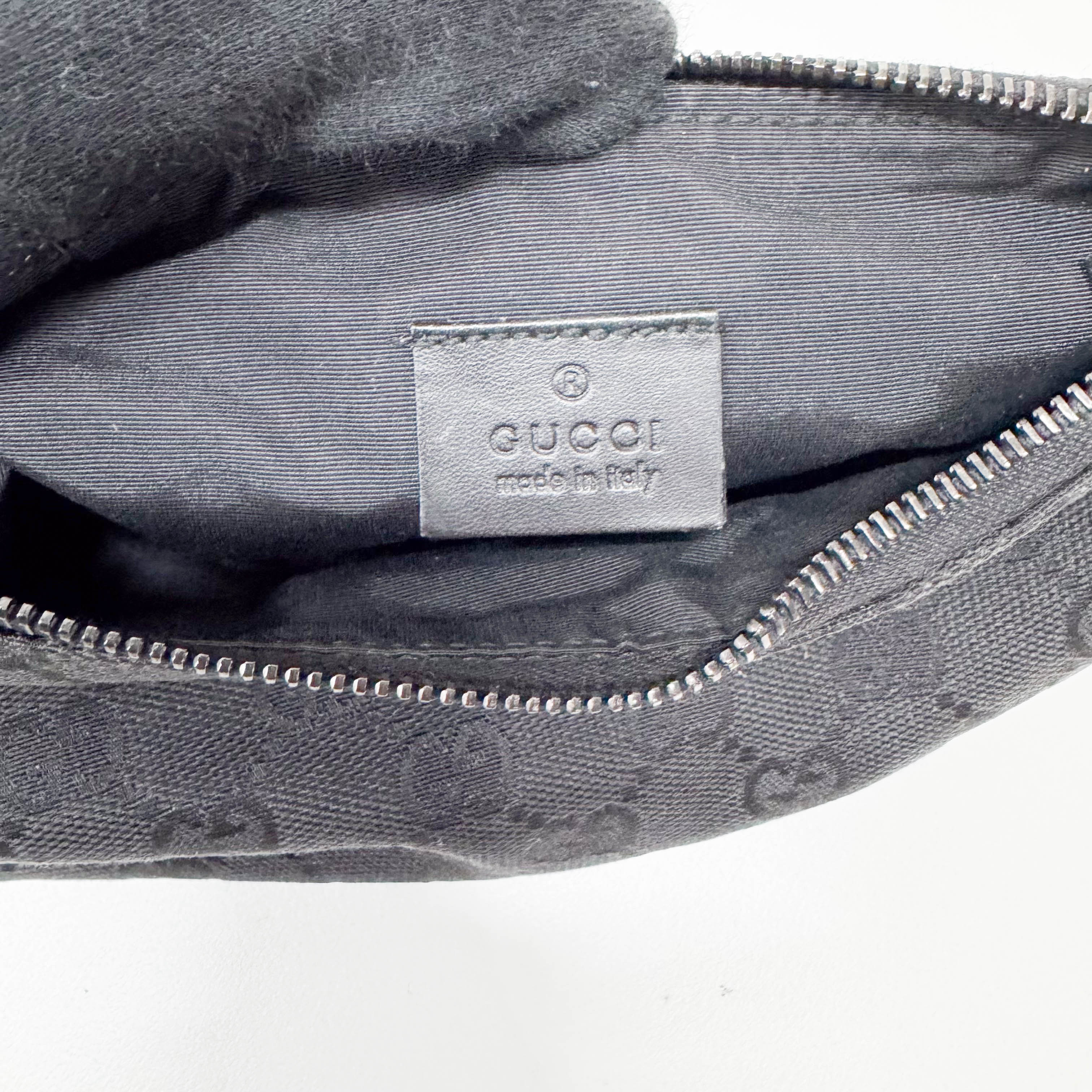 Black GG Canvas Accessory Pouch Shoulder Bag