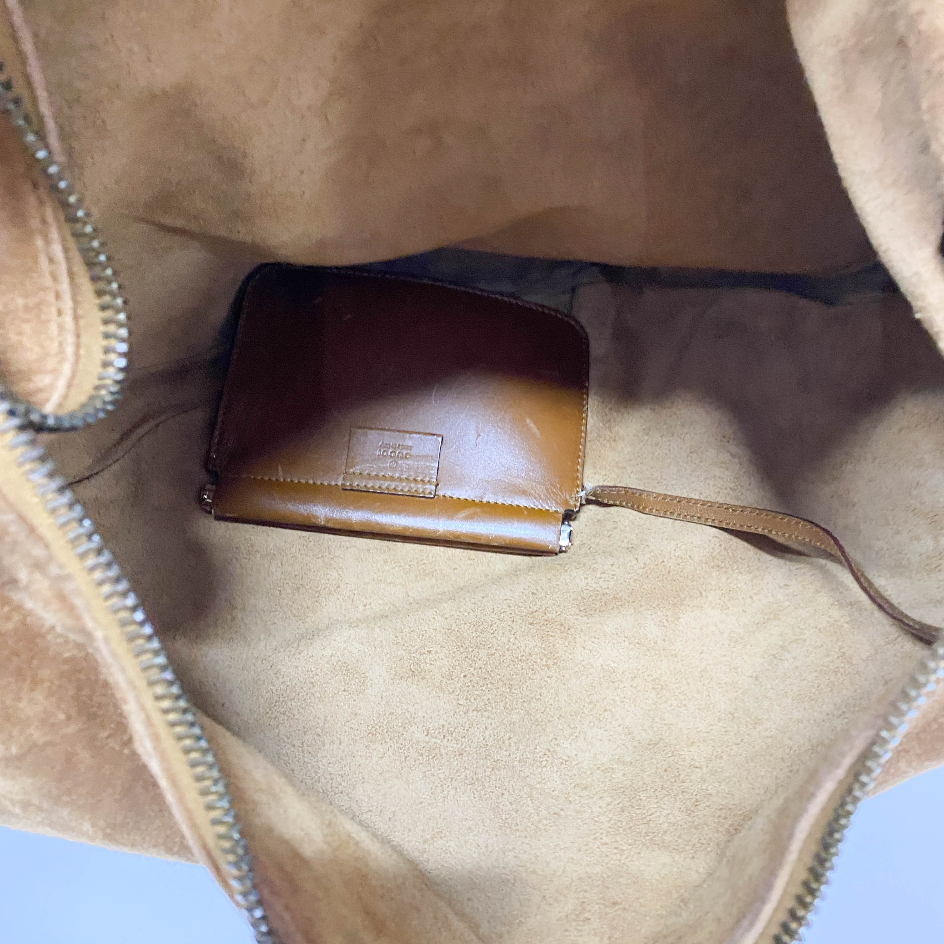 Vintage Brown Suede Shoulder Bag