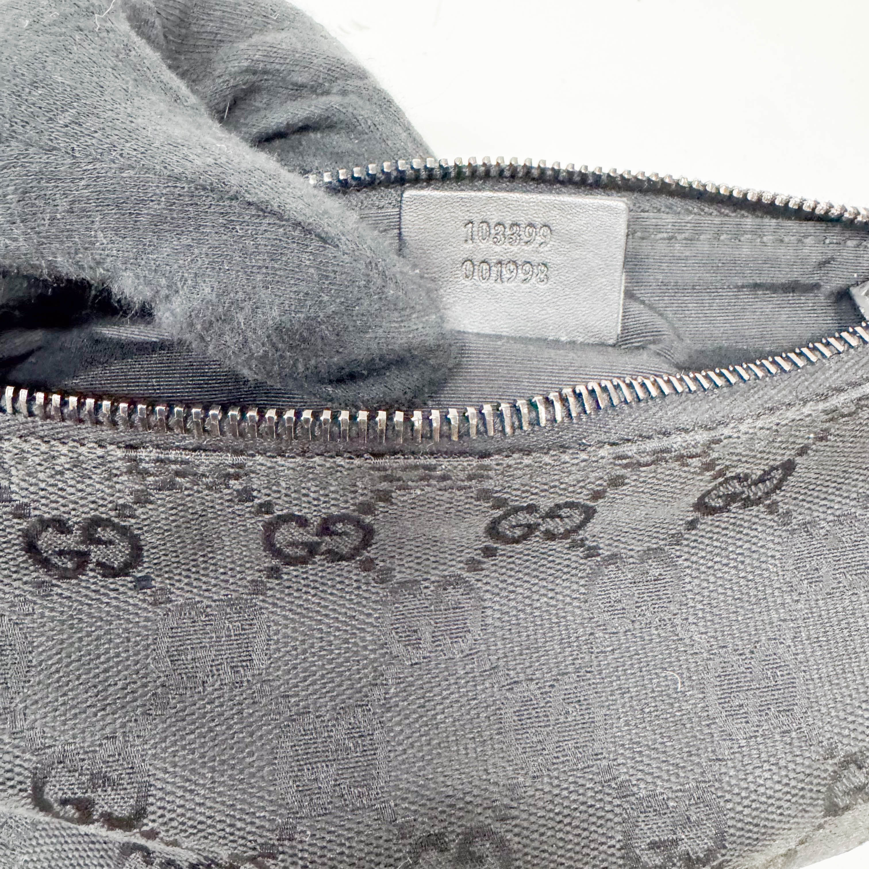 Black GG Canvas Accessory Pouch Shoulder Bag