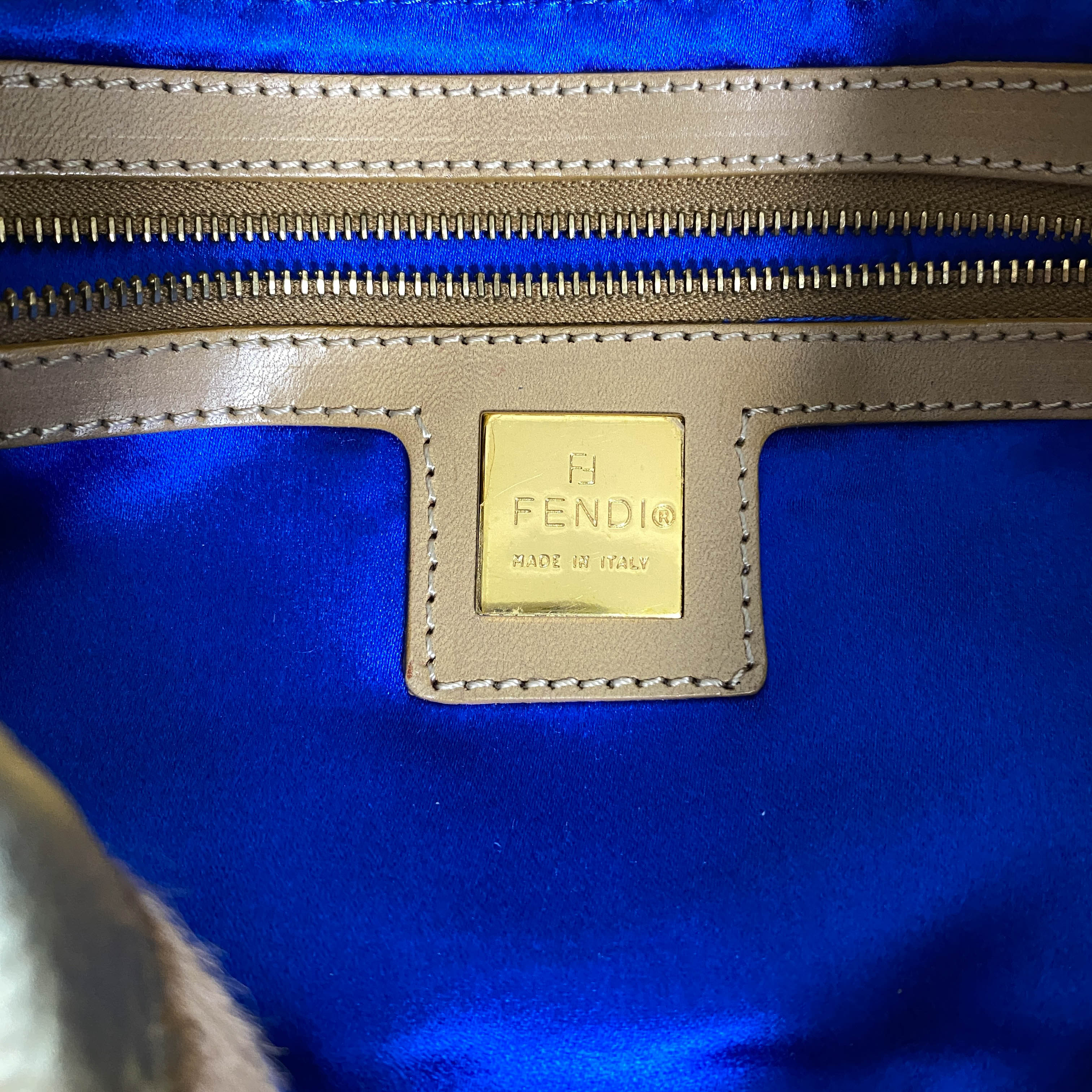 Baguette Pony Hair Gold Shoulder Bag