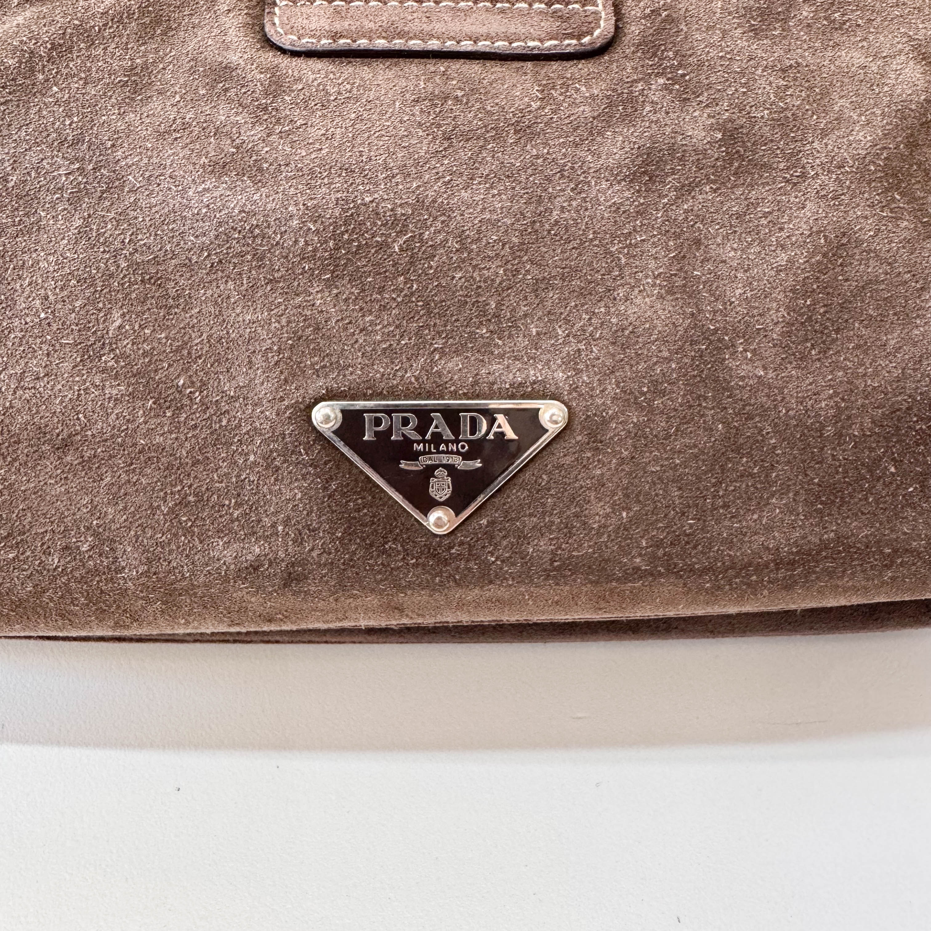 Brown Suede Shoulder Bag