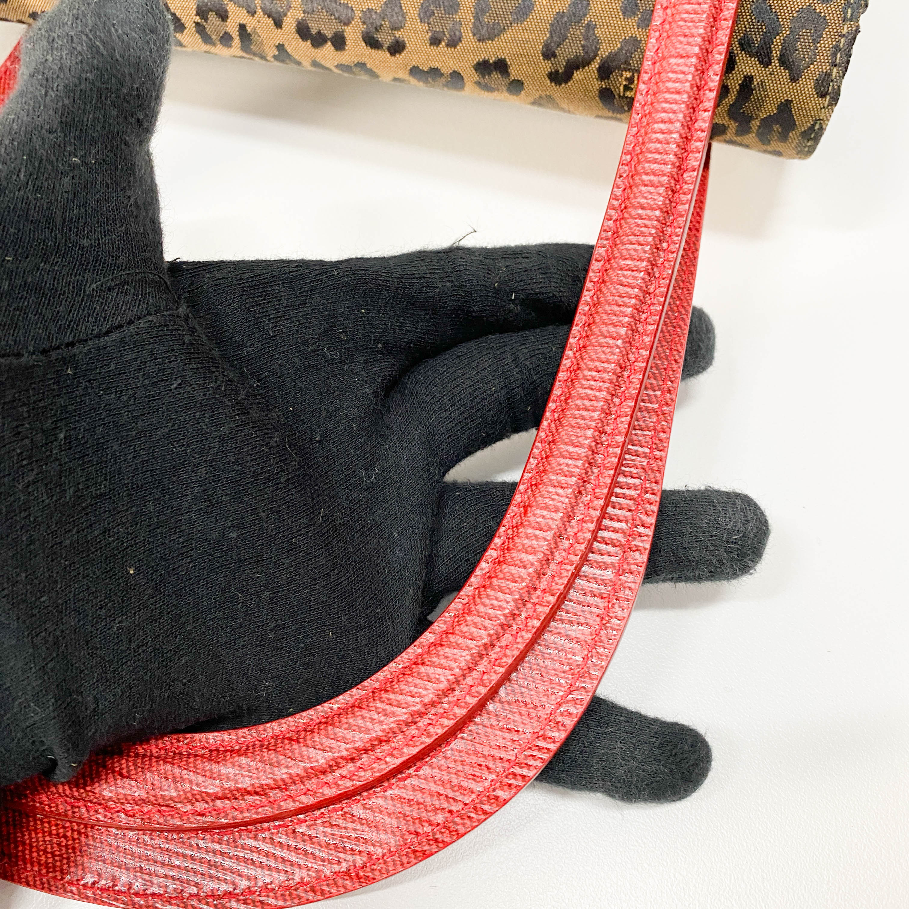 Brown Leopard Print Canvas Shoulder Bag