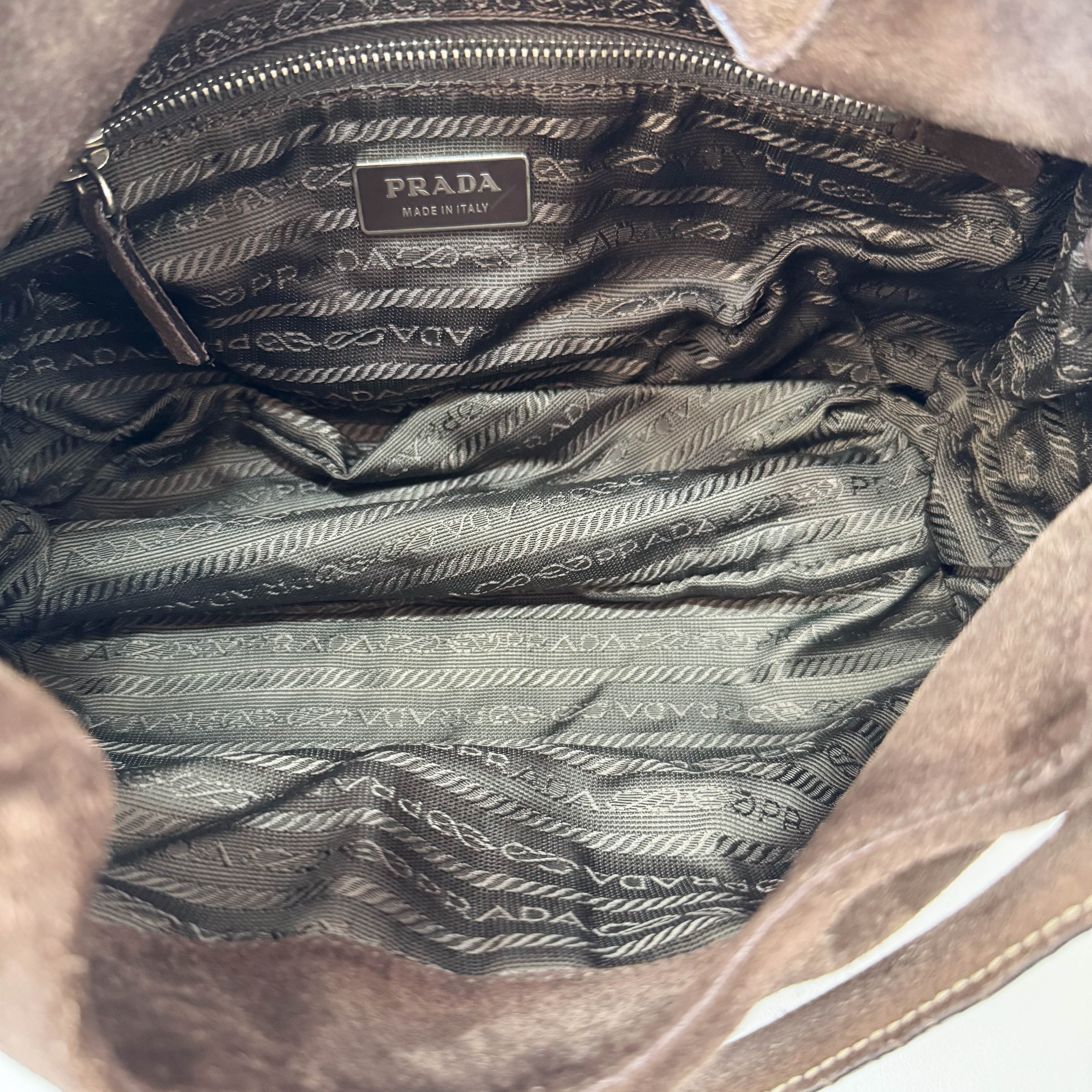 Brown Suede Shoulder Bag